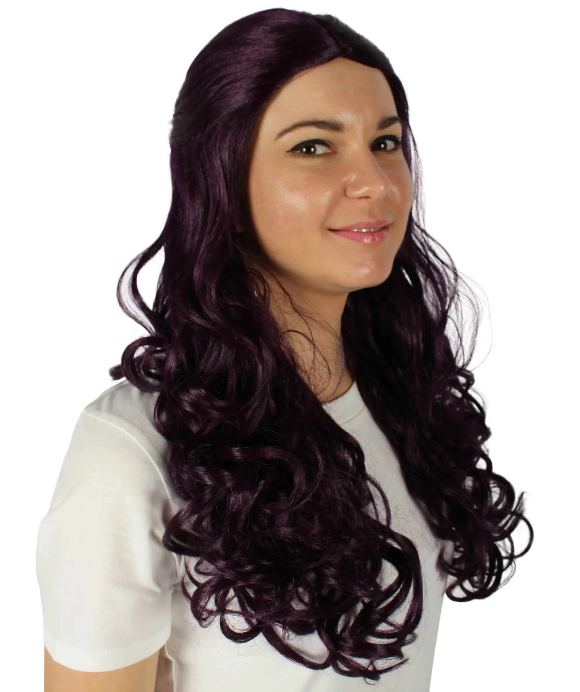HPO Adult Women's Long Curly Colorful Cosplay Base Wig | Multiple Color Options