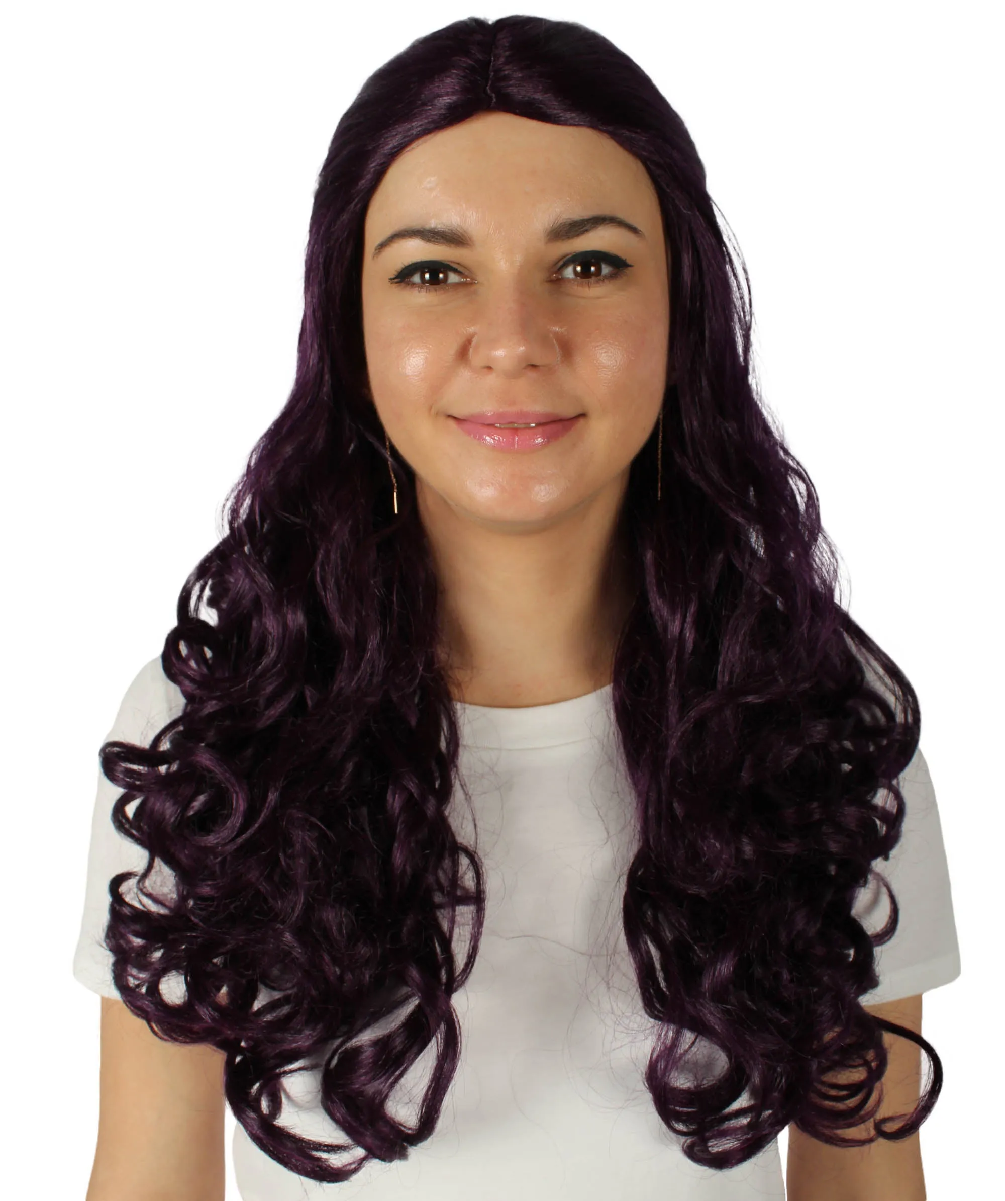 HPO Adult Women's Long Curly Colorful Cosplay Base Wig | Multiple Color Options