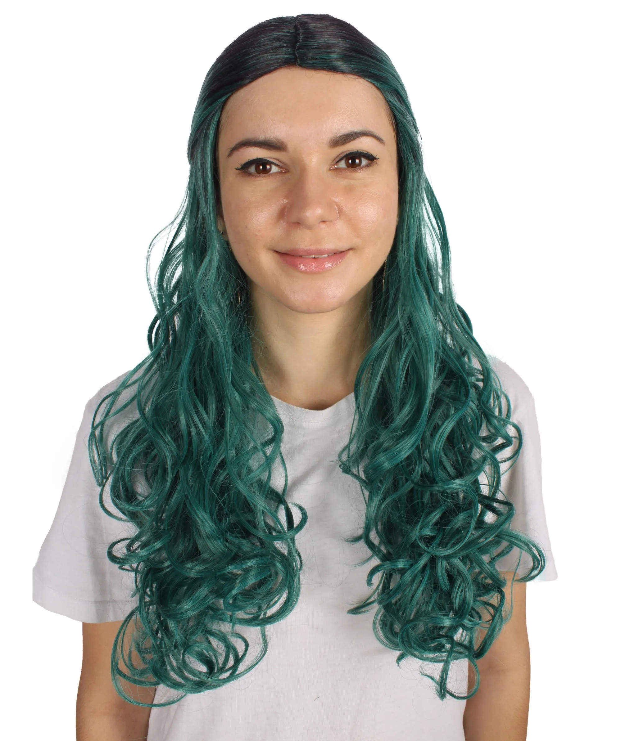 HPO Adult Women's Long Curly Colorful Cosplay Base Wig | Multiple Color Options