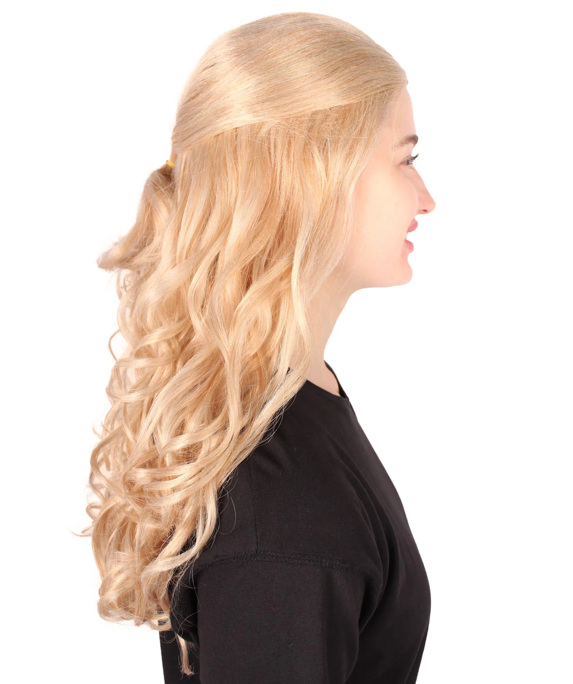 HPO Adult Women's Long Curly Colorful Cosplay Base Wig | Multiple Color Options