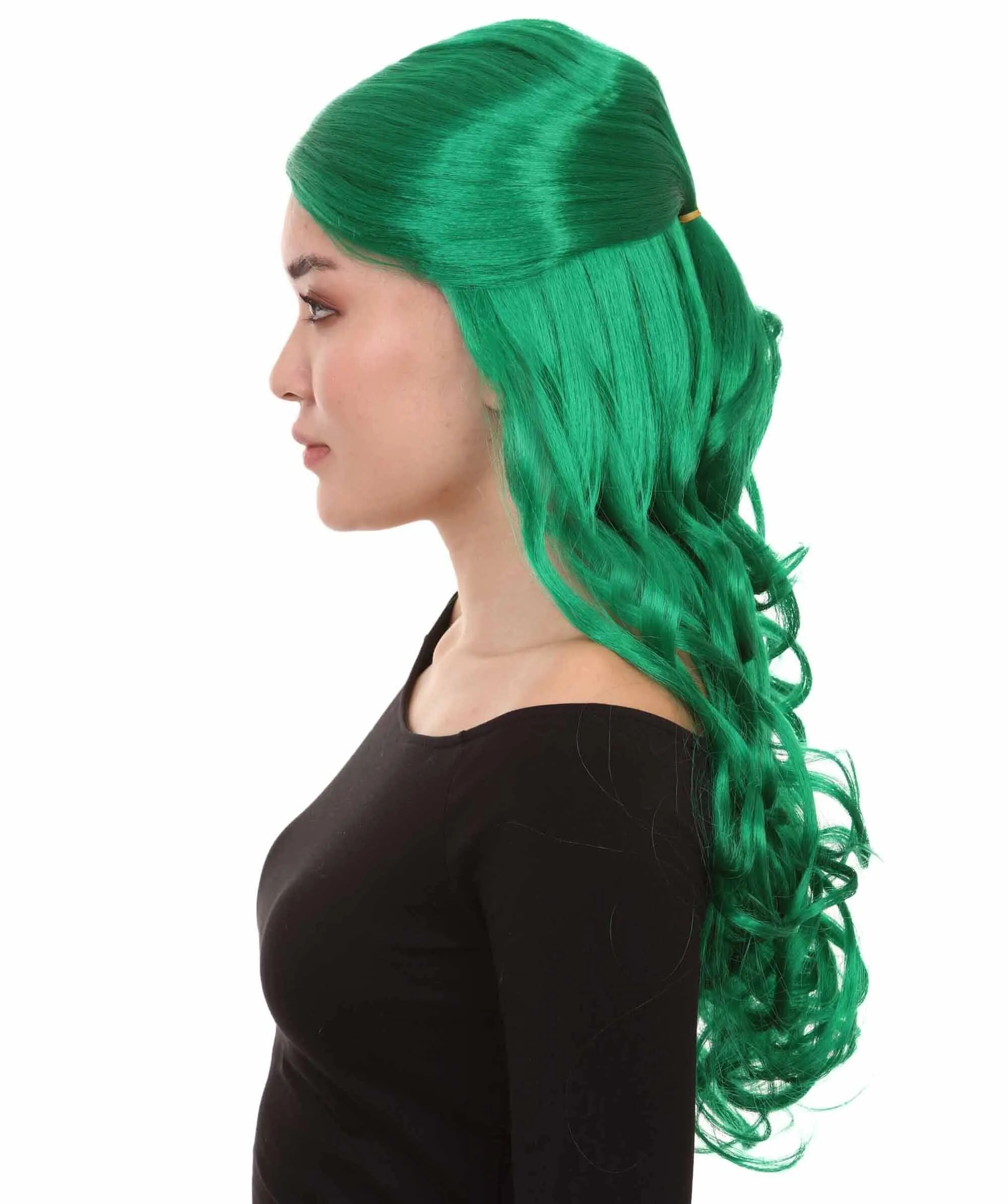 HPO Adult Women's Long Curly Colorful Cosplay Base Wig | Multiple Color Options
