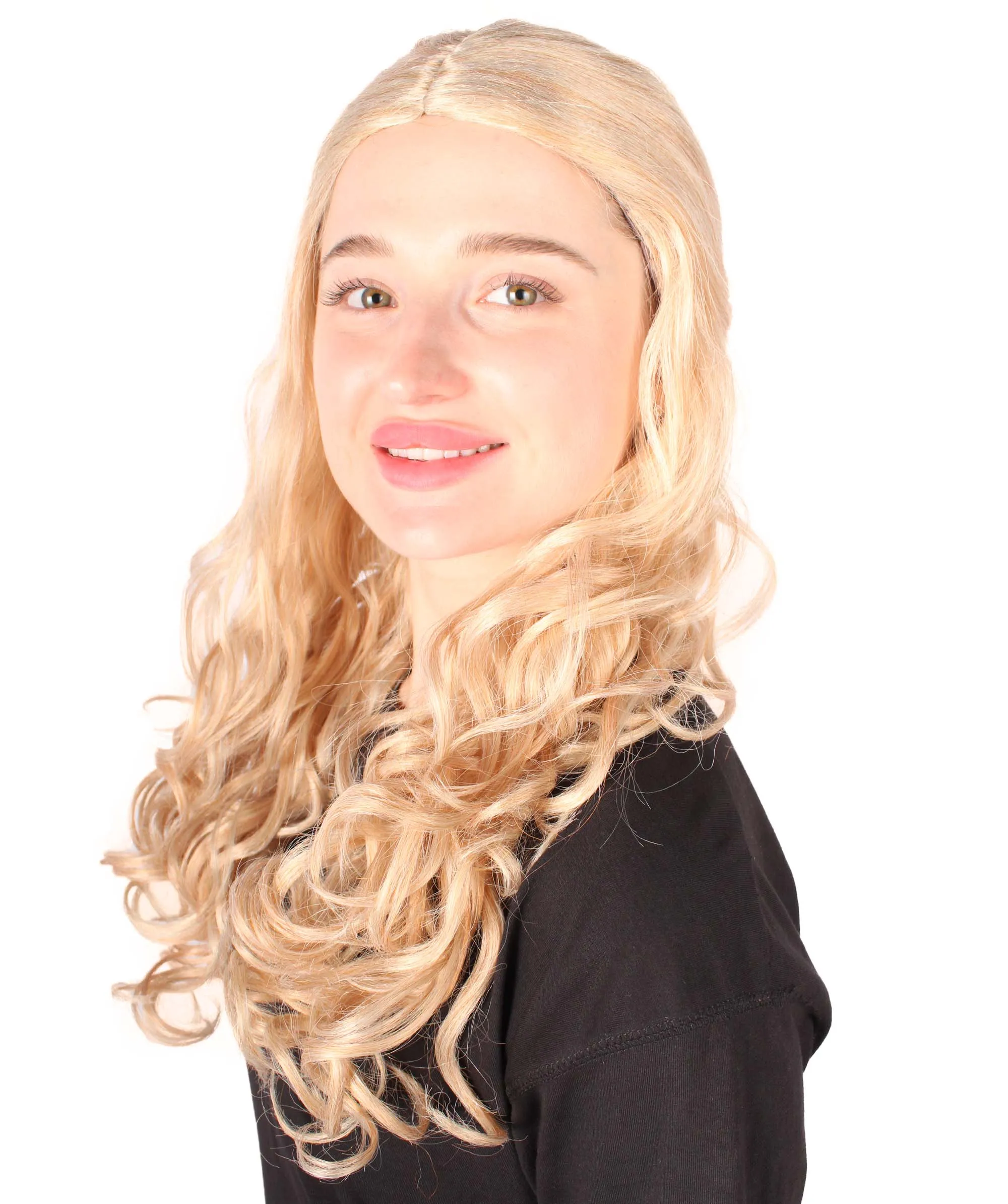 HPO Adult Women's Long Curly Colorful Cosplay Base Wig | Multiple Color Options