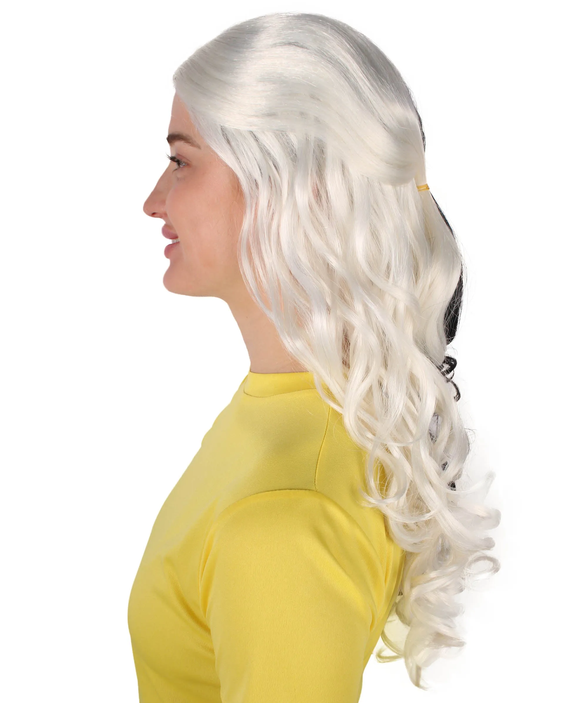HPO Adult Women's Long Curly Colorful Cosplay Base Wig | Multiple Color Options
