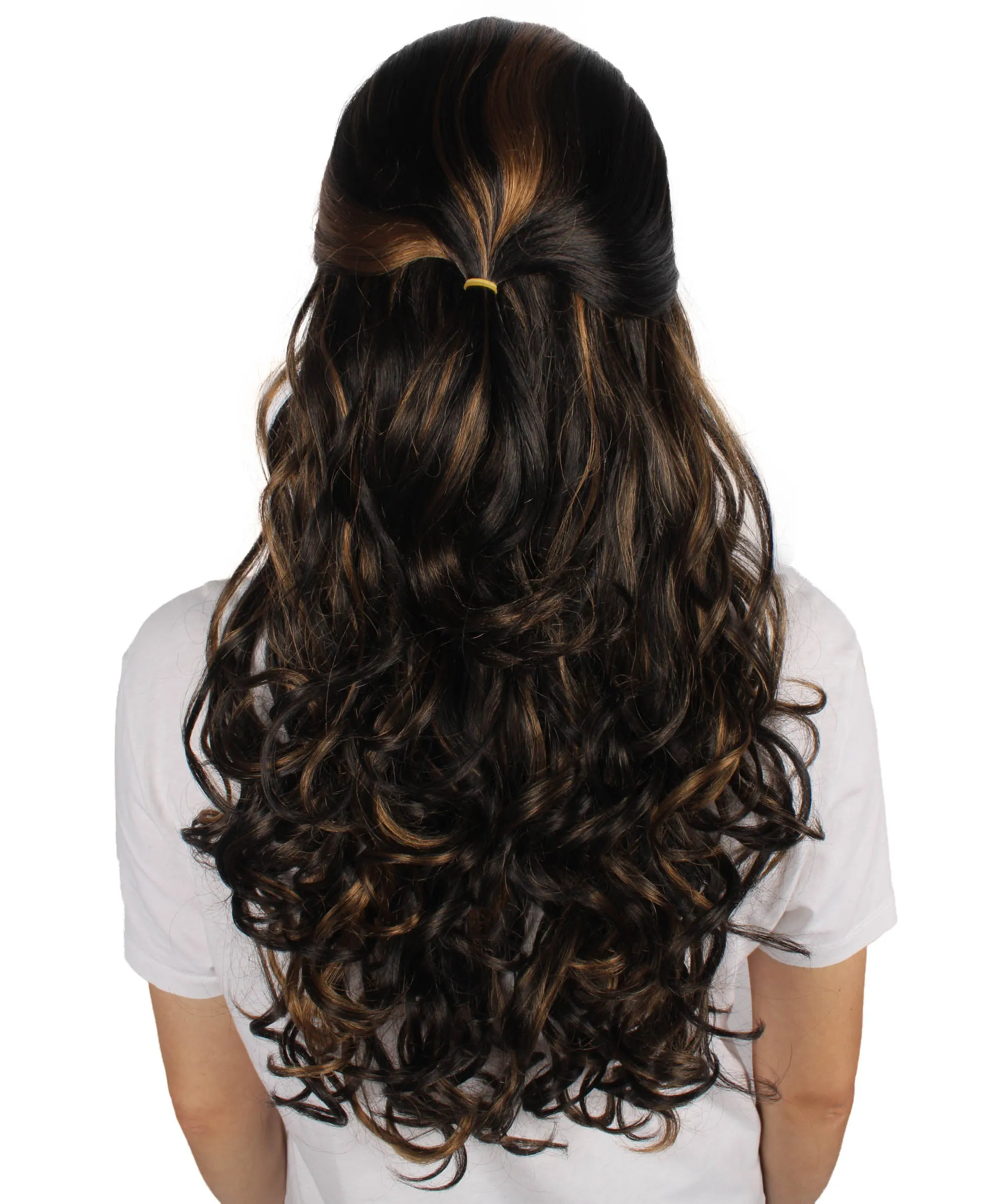 HPO Adult Women's Long Curly Colorful Cosplay Base Wig | Multiple Color Options