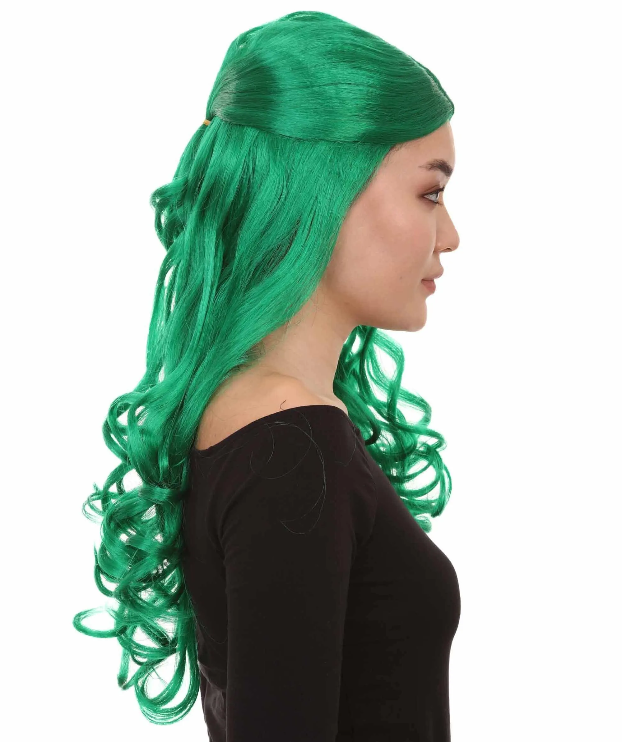 HPO Adult Women's Long Curly Colorful Cosplay Base Wig | Multiple Color Options