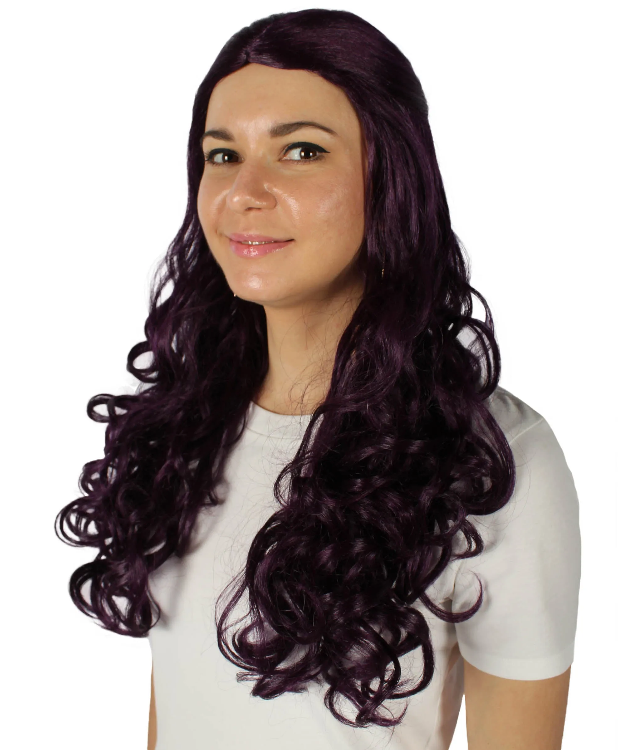 HPO Adult Women's Long Curly Colorful Cosplay Base Wig | Multiple Color Options