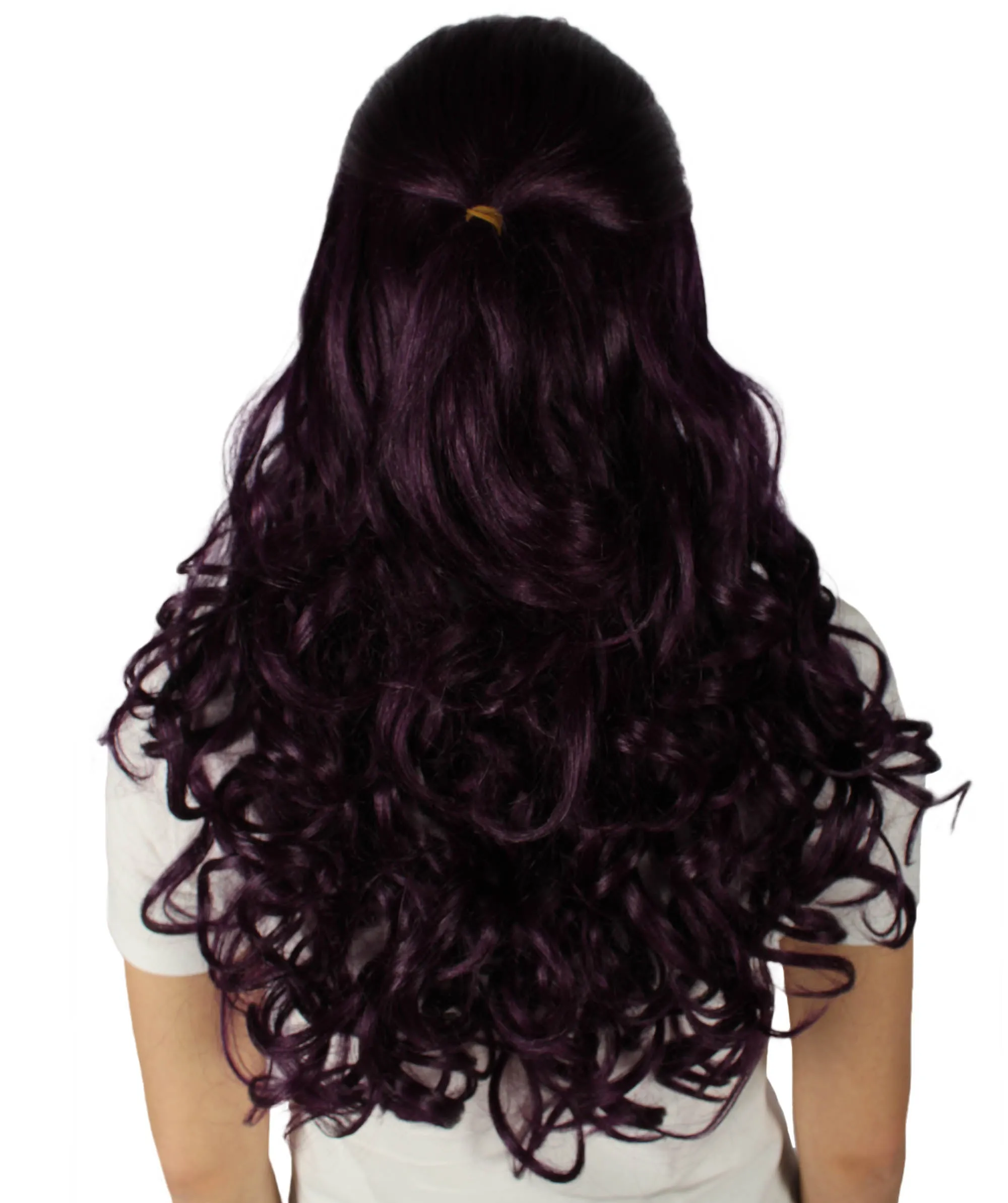 HPO Adult Women's Long Curly Colorful Cosplay Base Wig | Multiple Color Options