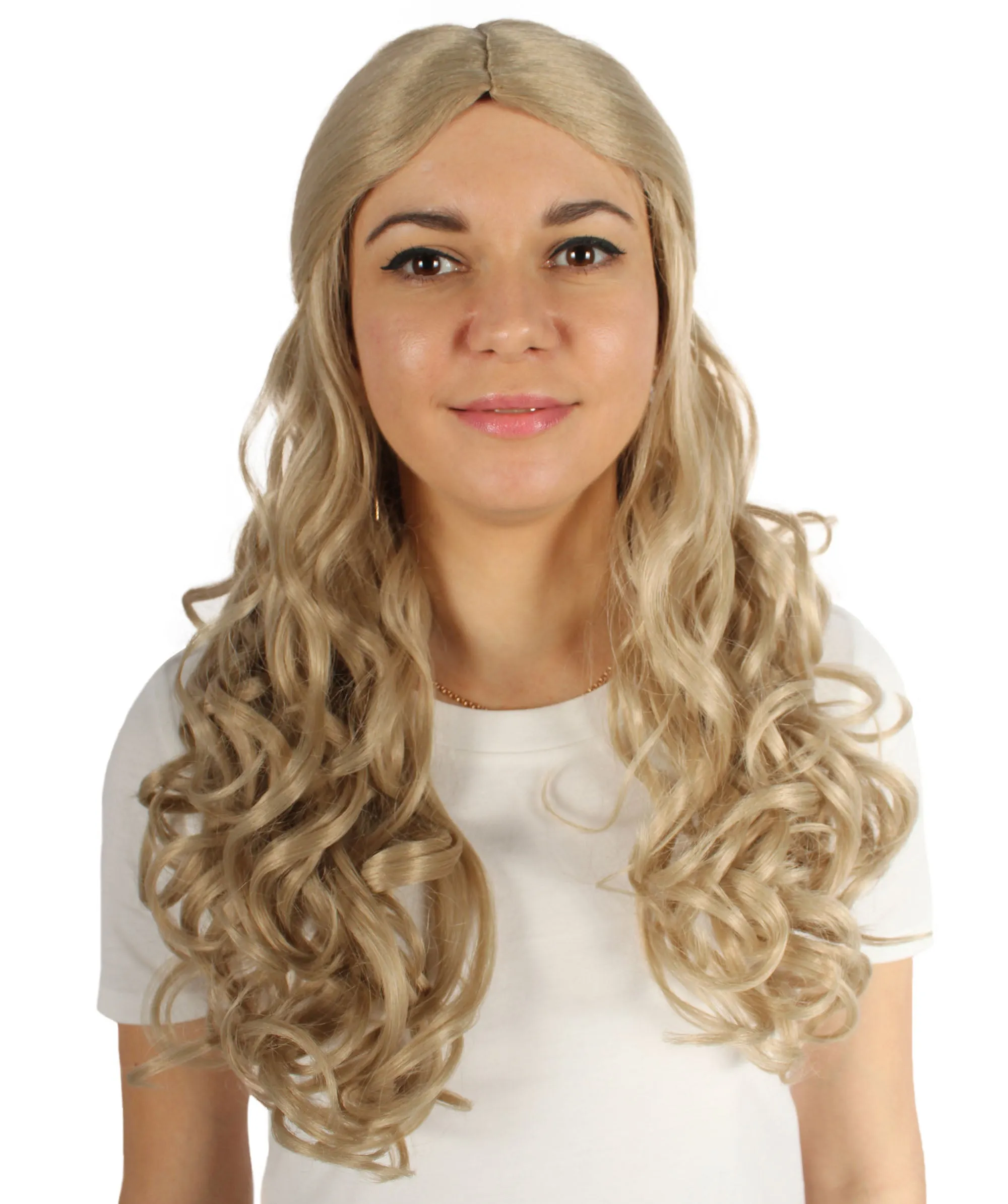 HPO Adult Women's Long Curly Colorful Cosplay Base Wig | Multiple Color Options