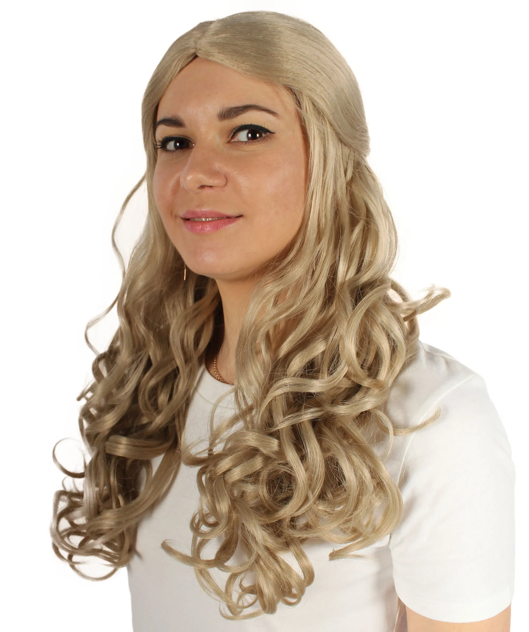 HPO Adult Women's Long Curly Colorful Cosplay Base Wig | Multiple Color Options