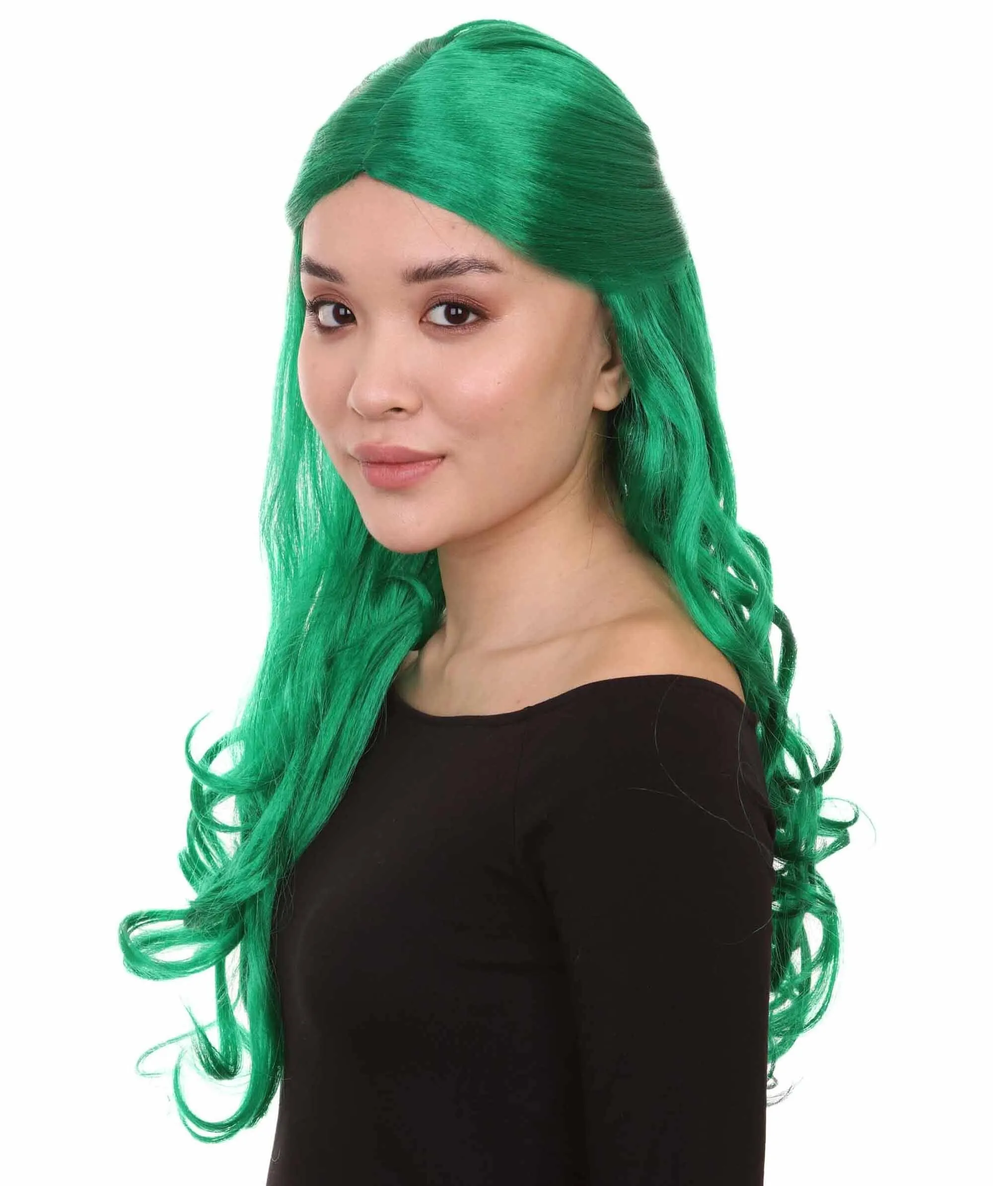 HPO Adult Women's Long Curly Colorful Cosplay Base Wig | Multiple Color Options