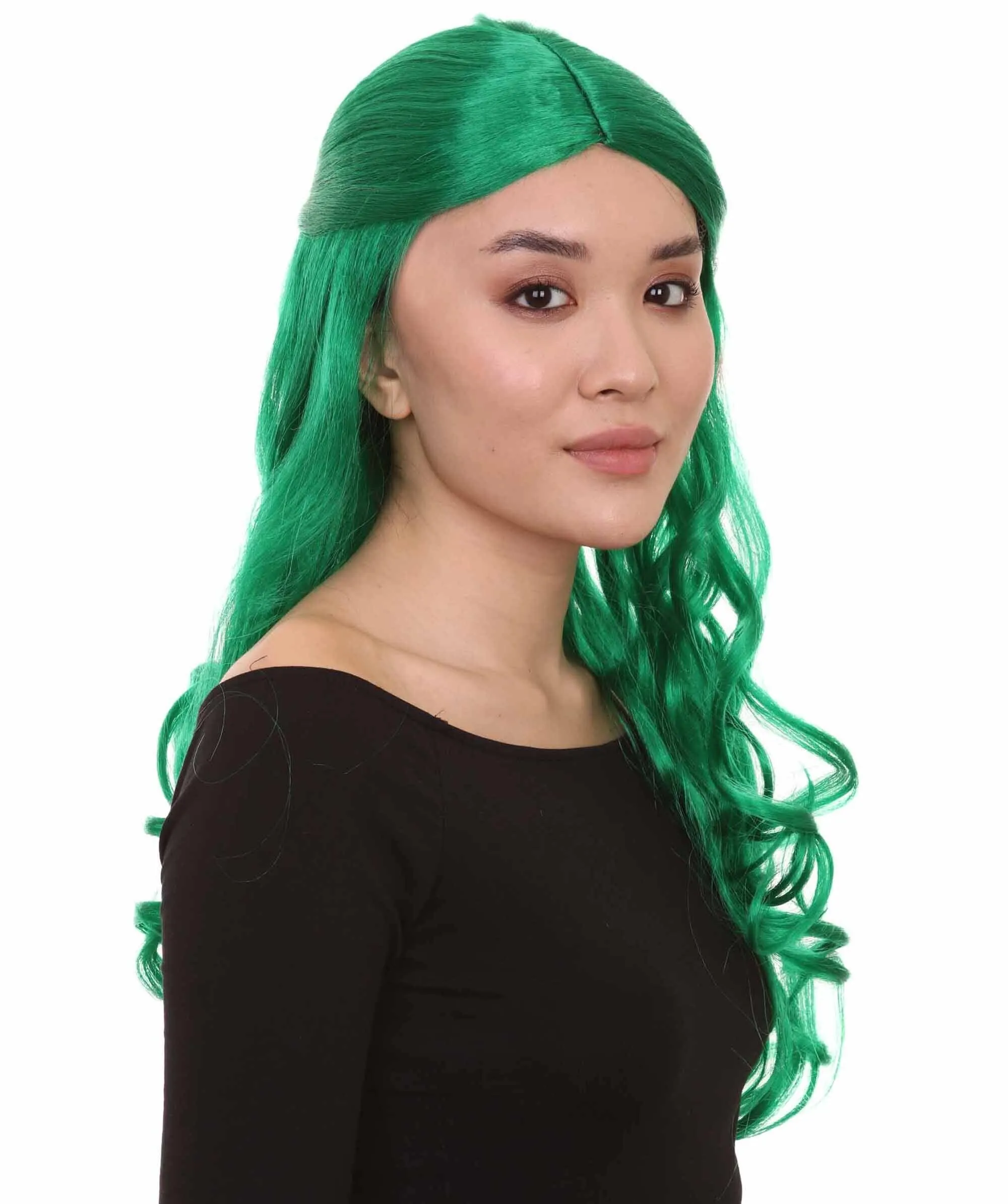 HPO Adult Women's Long Curly Colorful Cosplay Base Wig | Multiple Color Options