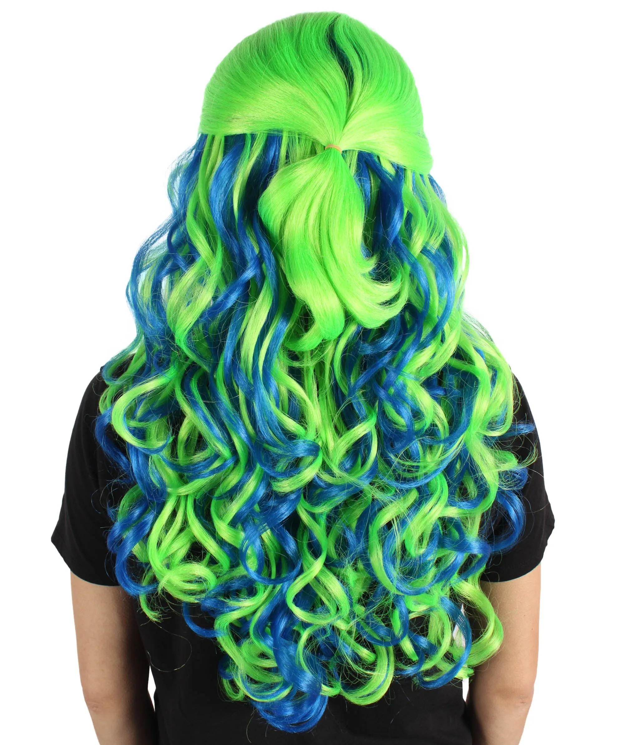 HPO Adult Women's Long Curly Colorful Cosplay Base Wig | Multiple Color Options
