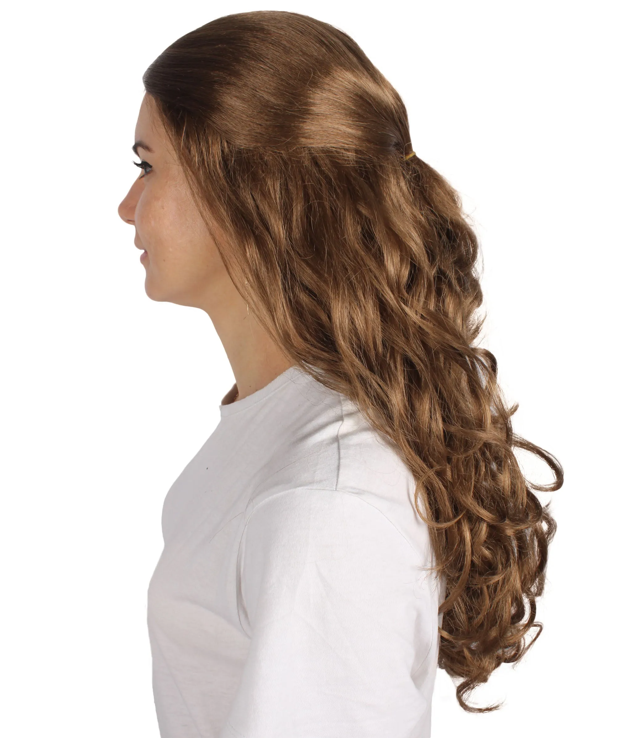 HPO Adult Women's Long Curly Colorful Cosplay Base Wig | Multiple Color Options