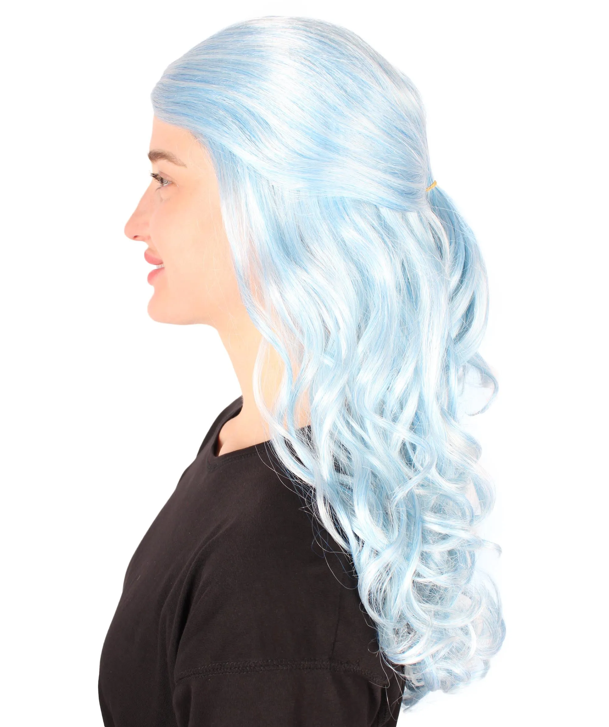 HPO Adult Women's Long Curly Colorful Cosplay Base Wig | Multiple Color Options