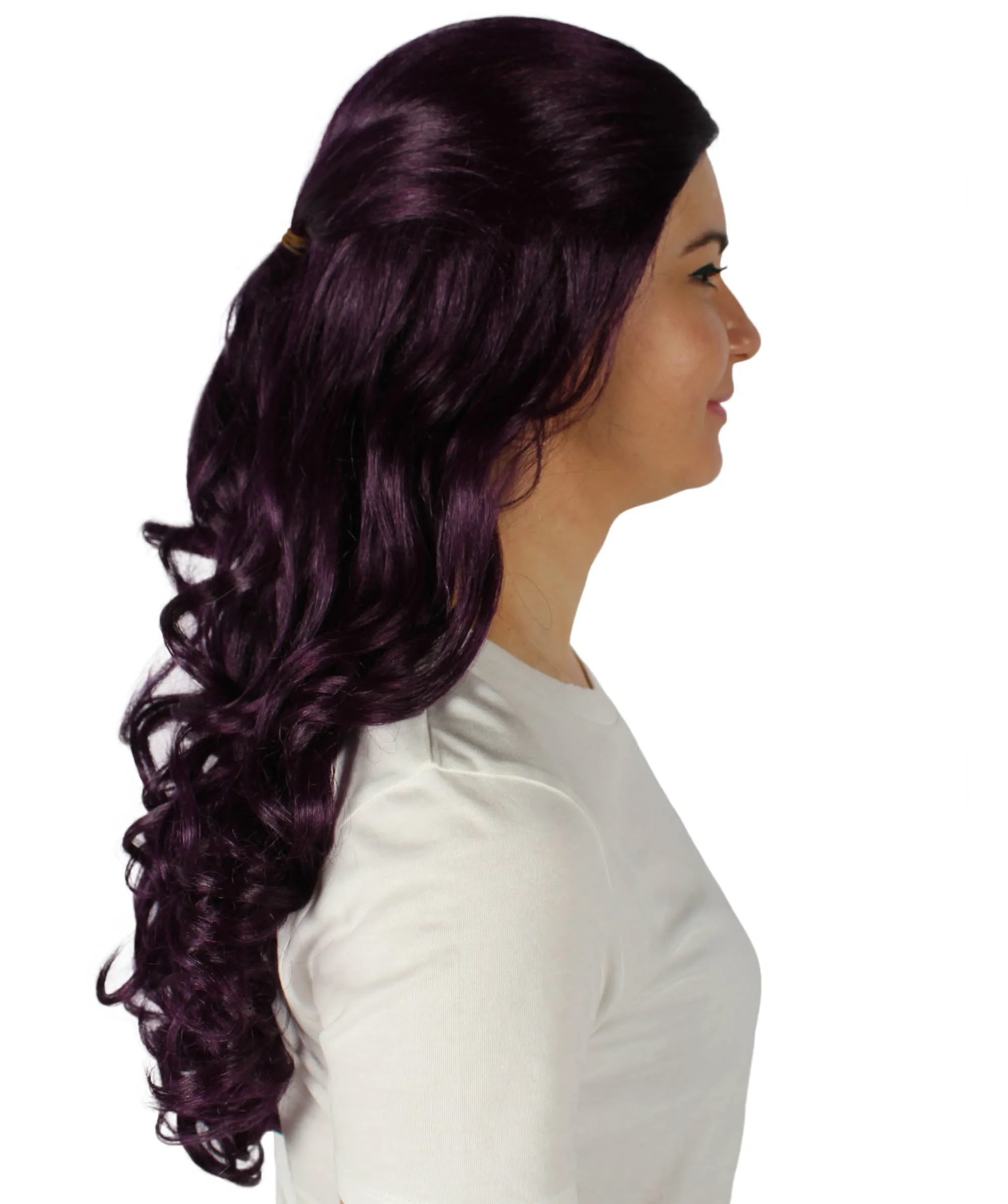 HPO Adult Women's Long Curly Colorful Cosplay Base Wig | Multiple Color Options