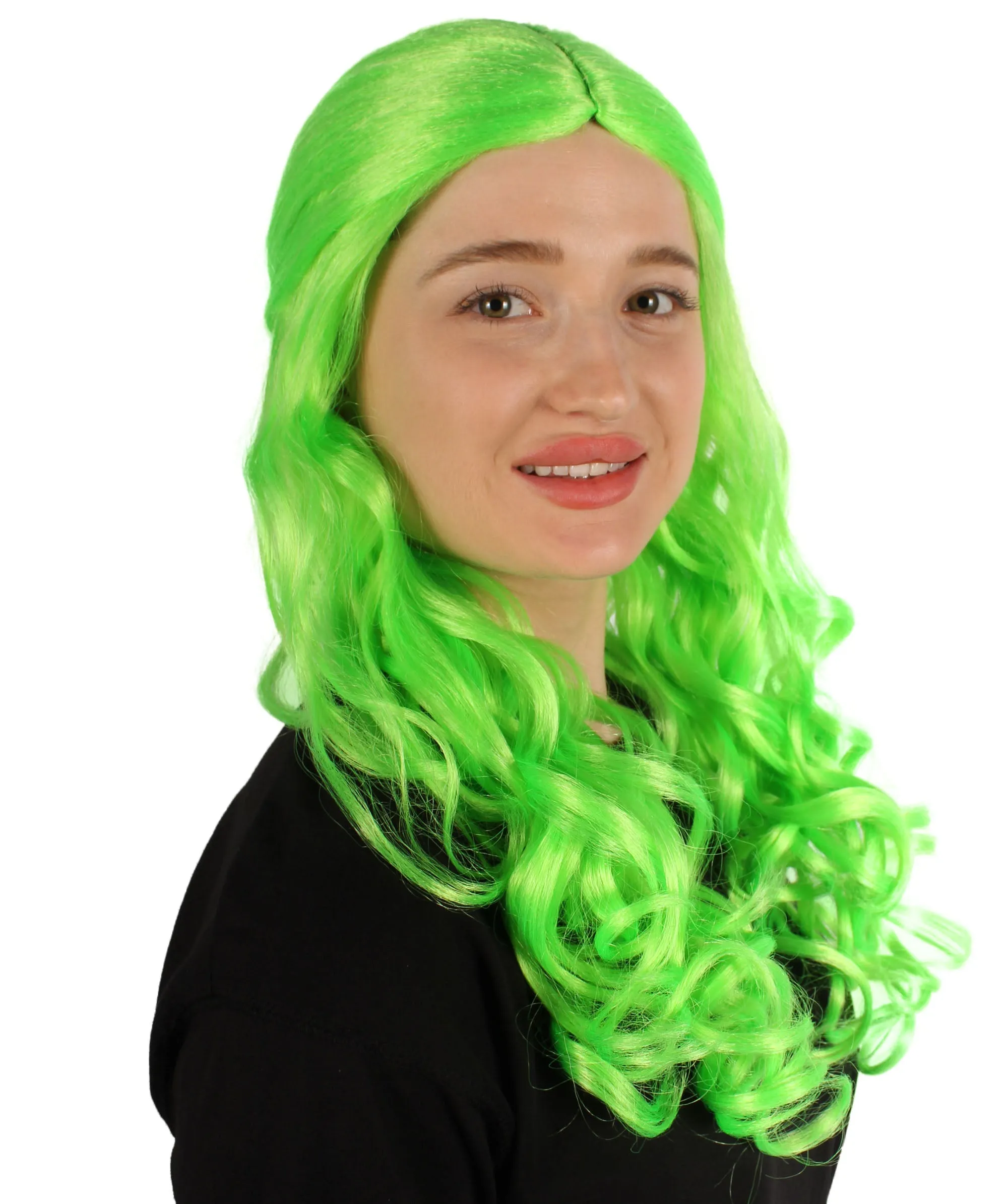 HPO Adult Women's Long Curly Colorful Cosplay Base Wig | Multiple Color Options