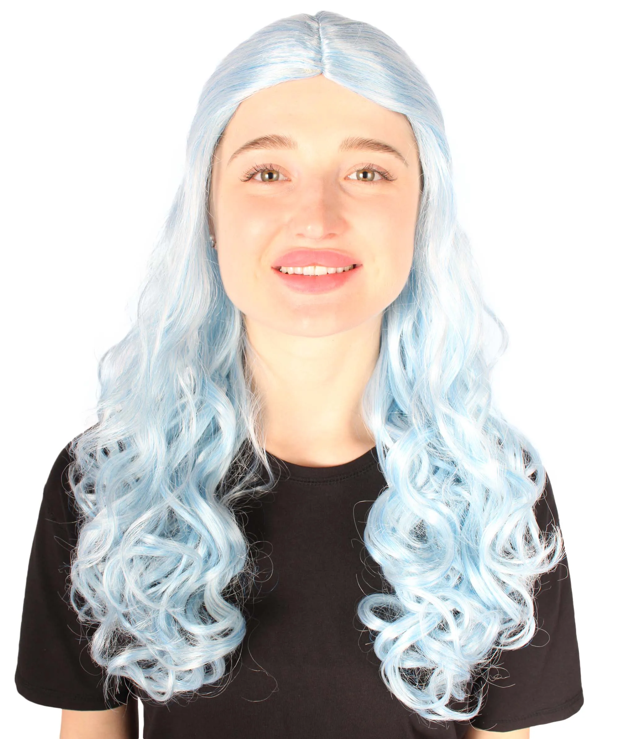 HPO Adult Women's Long Curly Colorful Cosplay Base Wig | Multiple Color Options