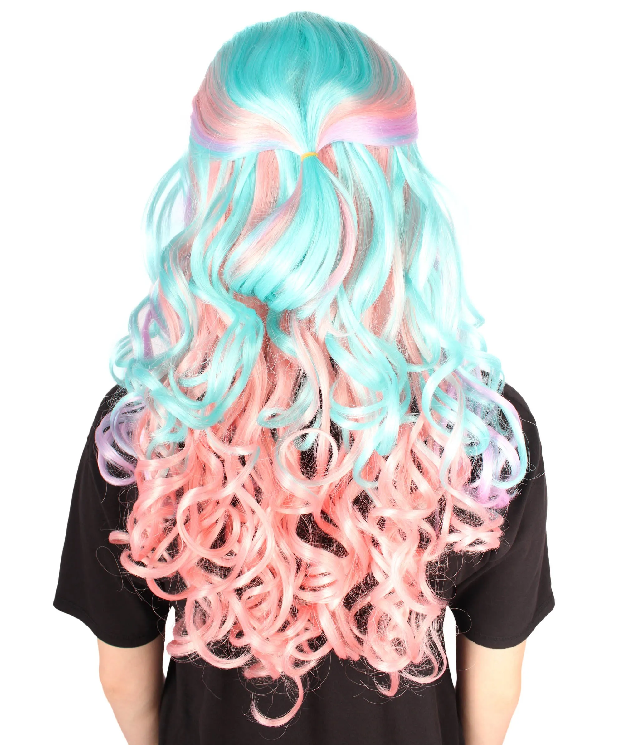 HPO Adult Women's Long Curly Colorful Cosplay Base Wig | Multiple Color Options