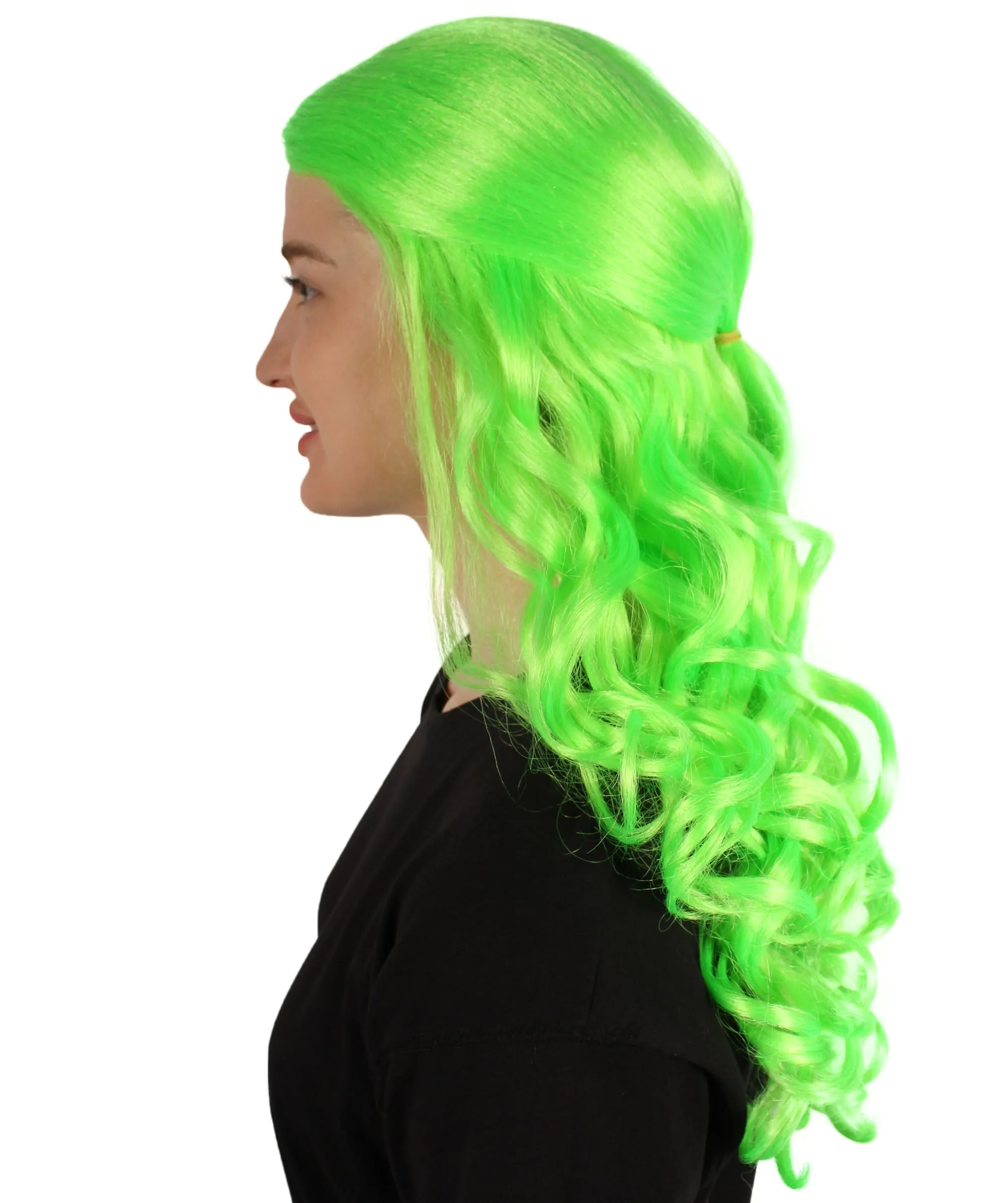 HPO Adult Women's Long Curly Colorful Cosplay Base Wig | Multiple Color Options