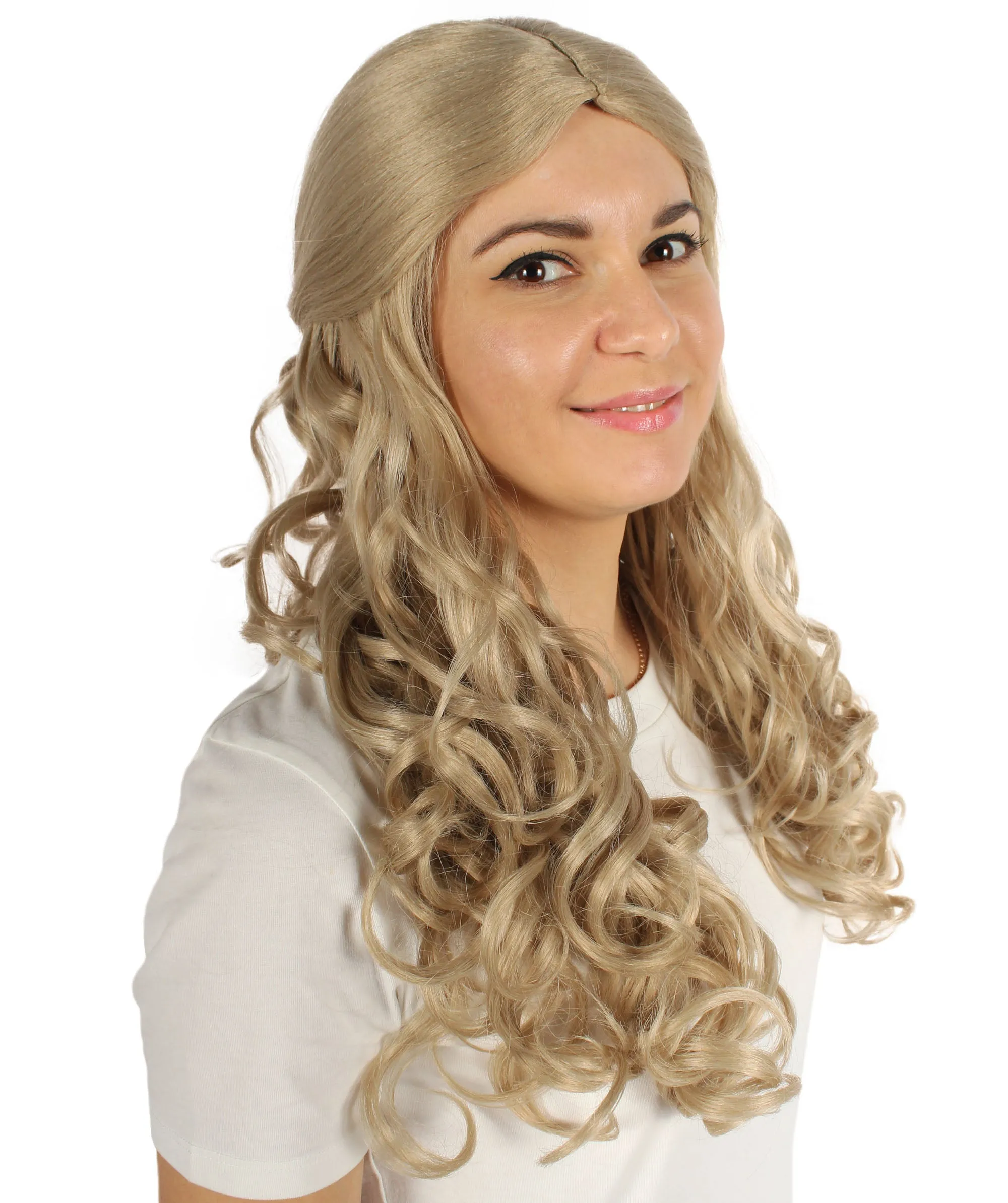 HPO Adult Women's Long Curly Colorful Cosplay Base Wig | Multiple Color Options