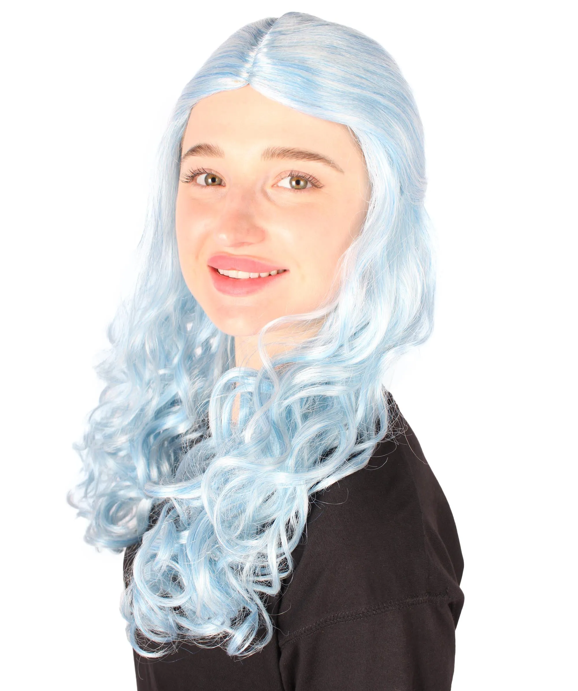 HPO Adult Women's Long Curly Colorful Cosplay Base Wig | Multiple Color Options