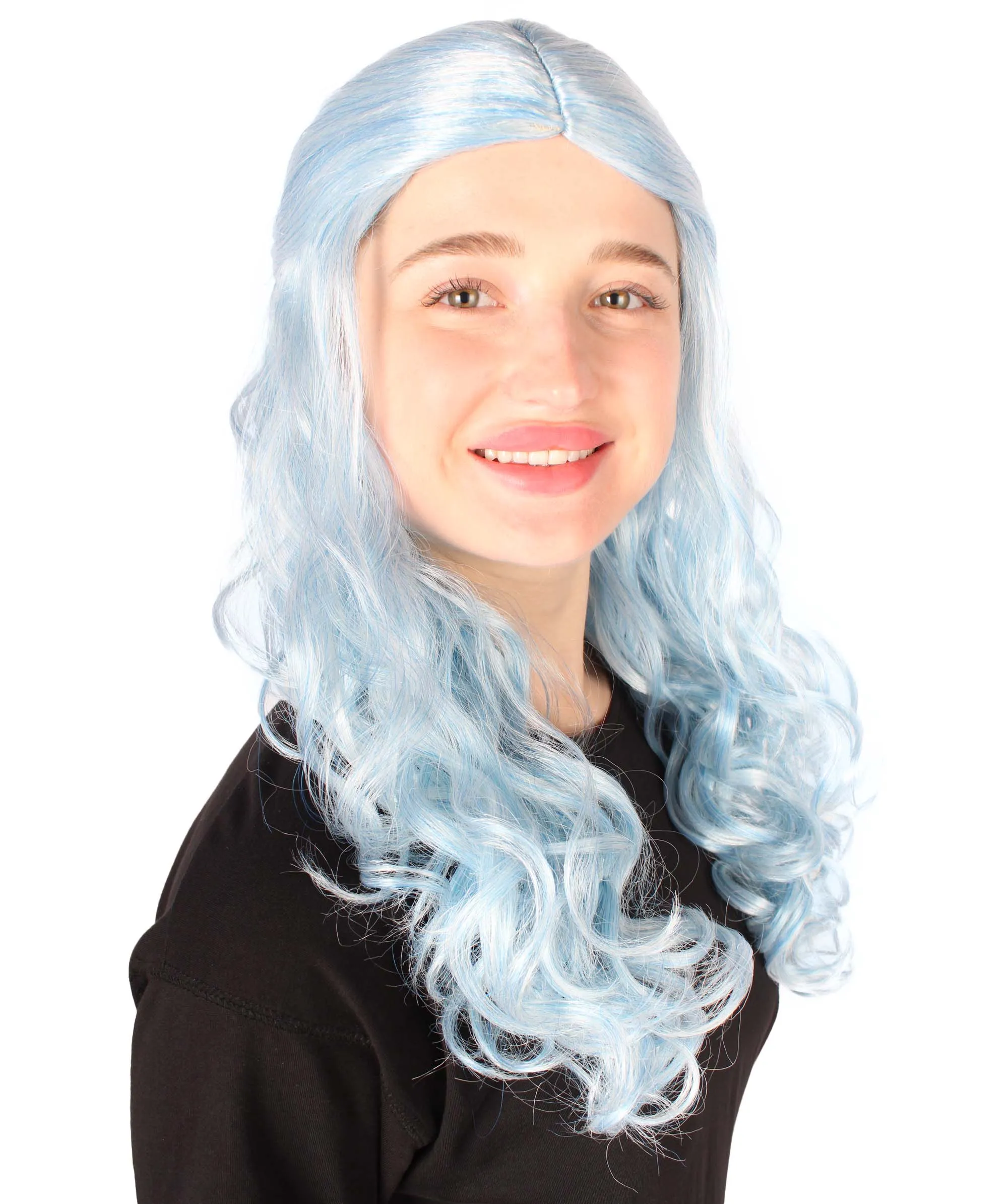 HPO Adult Women's Long Curly Colorful Cosplay Base Wig | Multiple Color Options