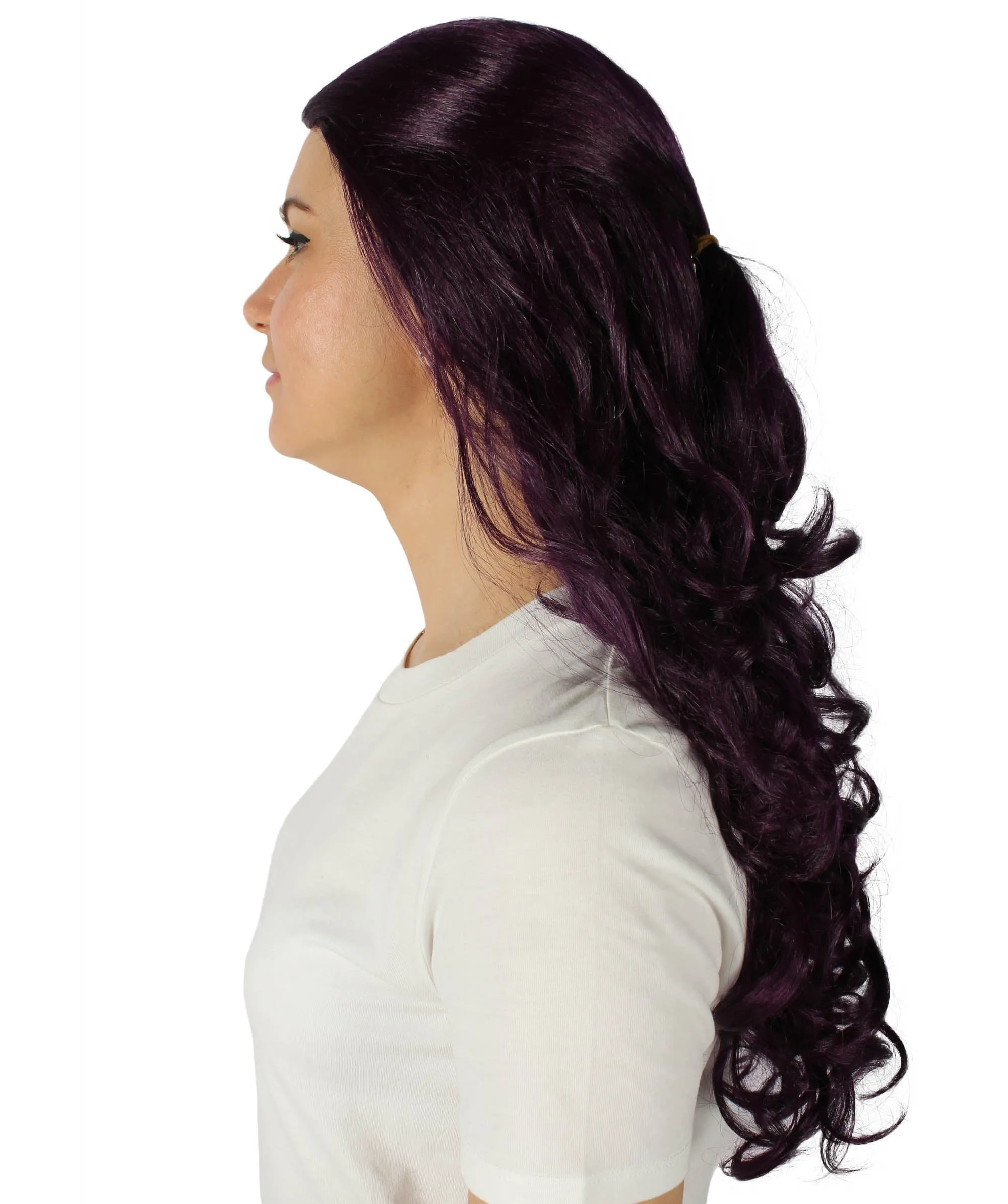 HPO Adult Women's Long Curly Colorful Cosplay Base Wig | Multiple Color Options