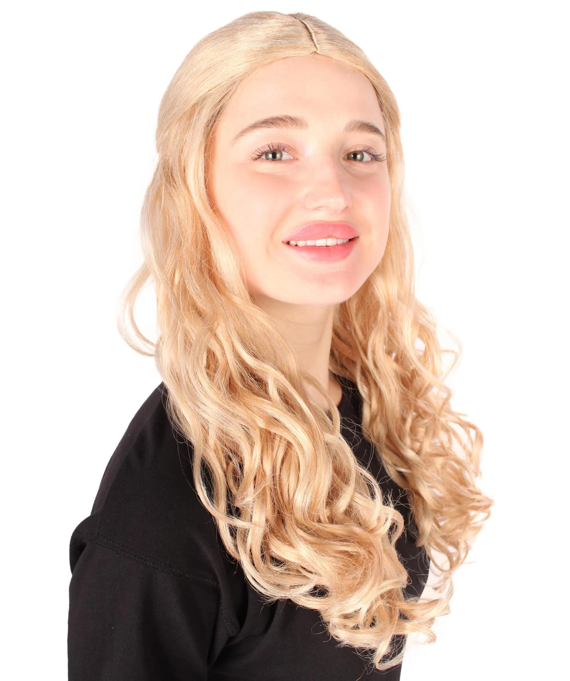 HPO Adult Women's Long Curly Colorful Cosplay Base Wig | Multiple Color Options