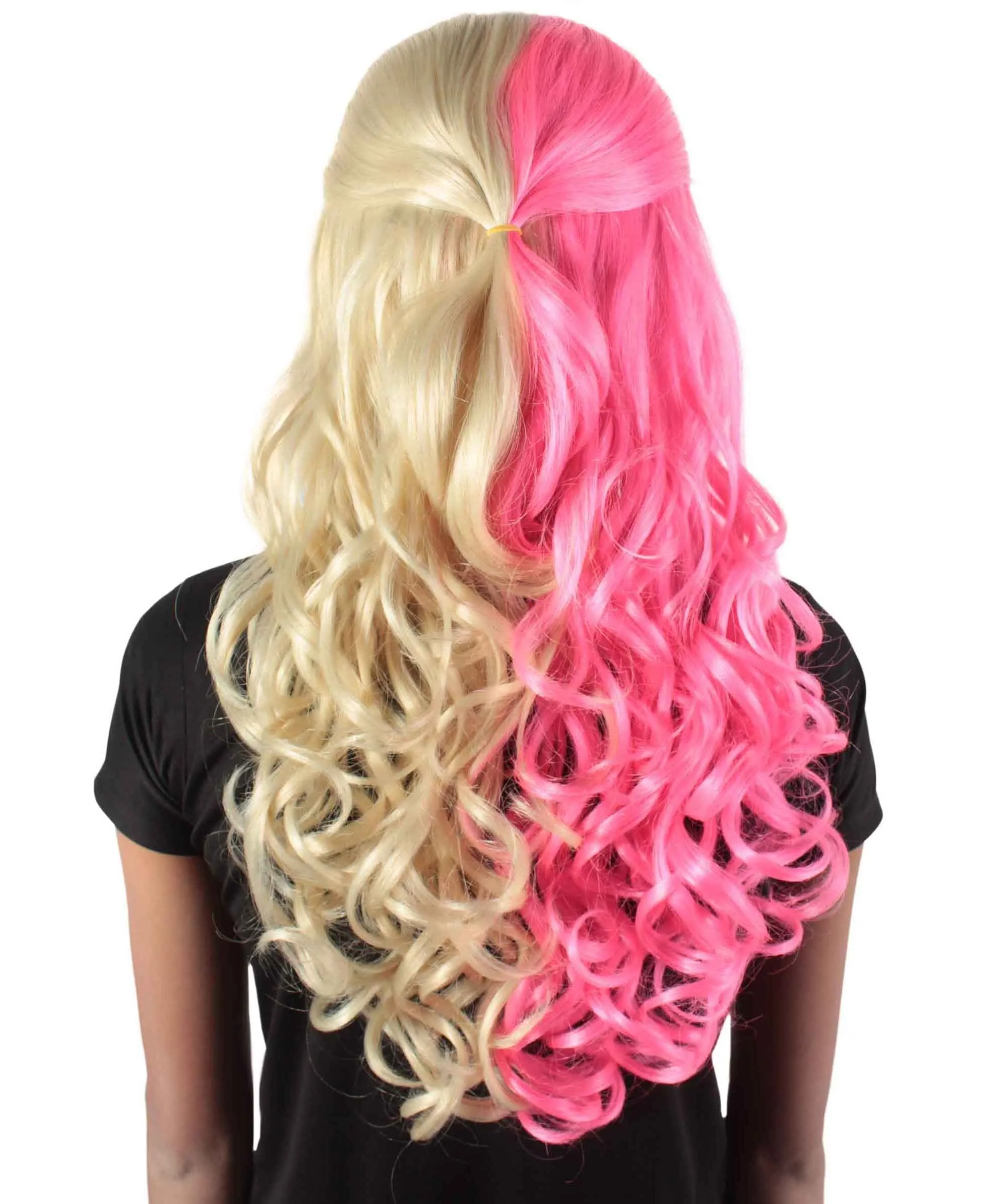 HPO Adult Women's Long Curly Colorful Cosplay Base Wig | Multiple Color Options