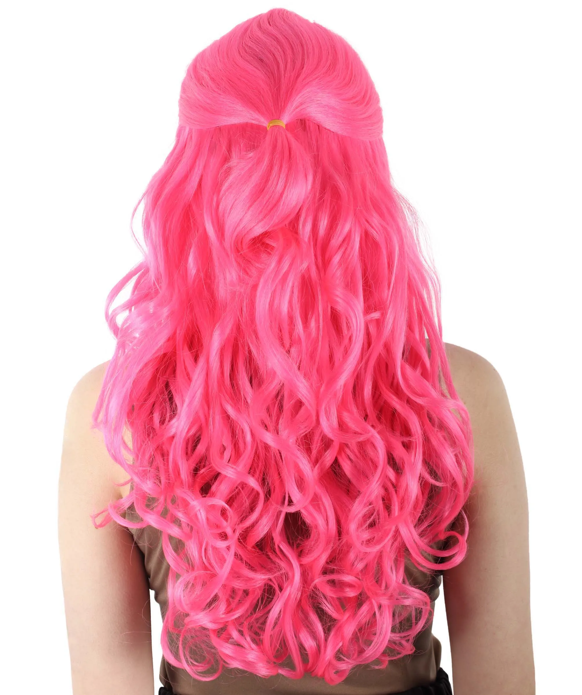 HPO Adult Women's Long Curly Colorful Cosplay Base Wig | Multiple Color Options