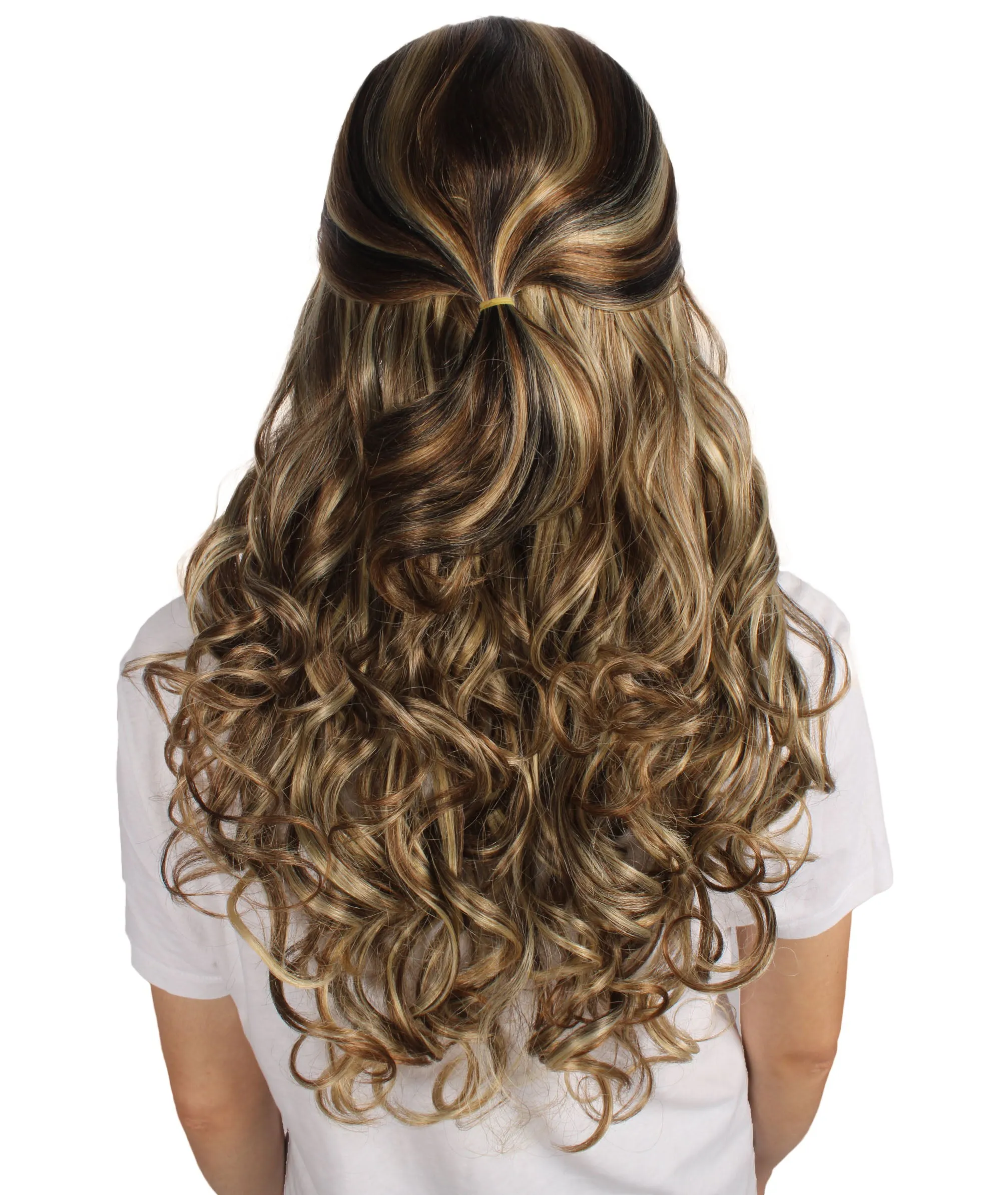 HPO Adult Women's Long Curly Colorful Cosplay Base Wig | Multiple Color Options