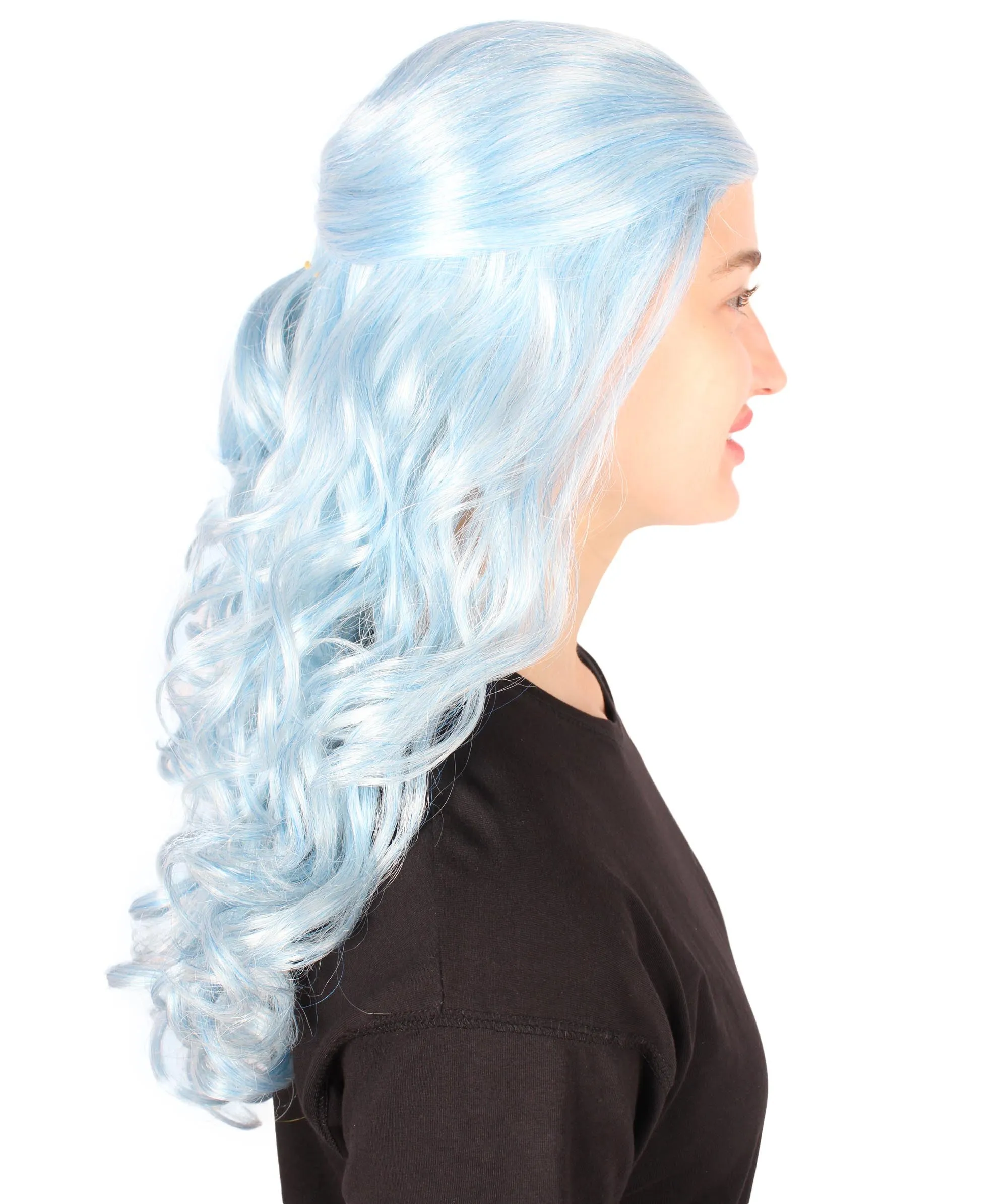 HPO Adult Women's Long Curly Colorful Cosplay Base Wig | Multiple Color Options