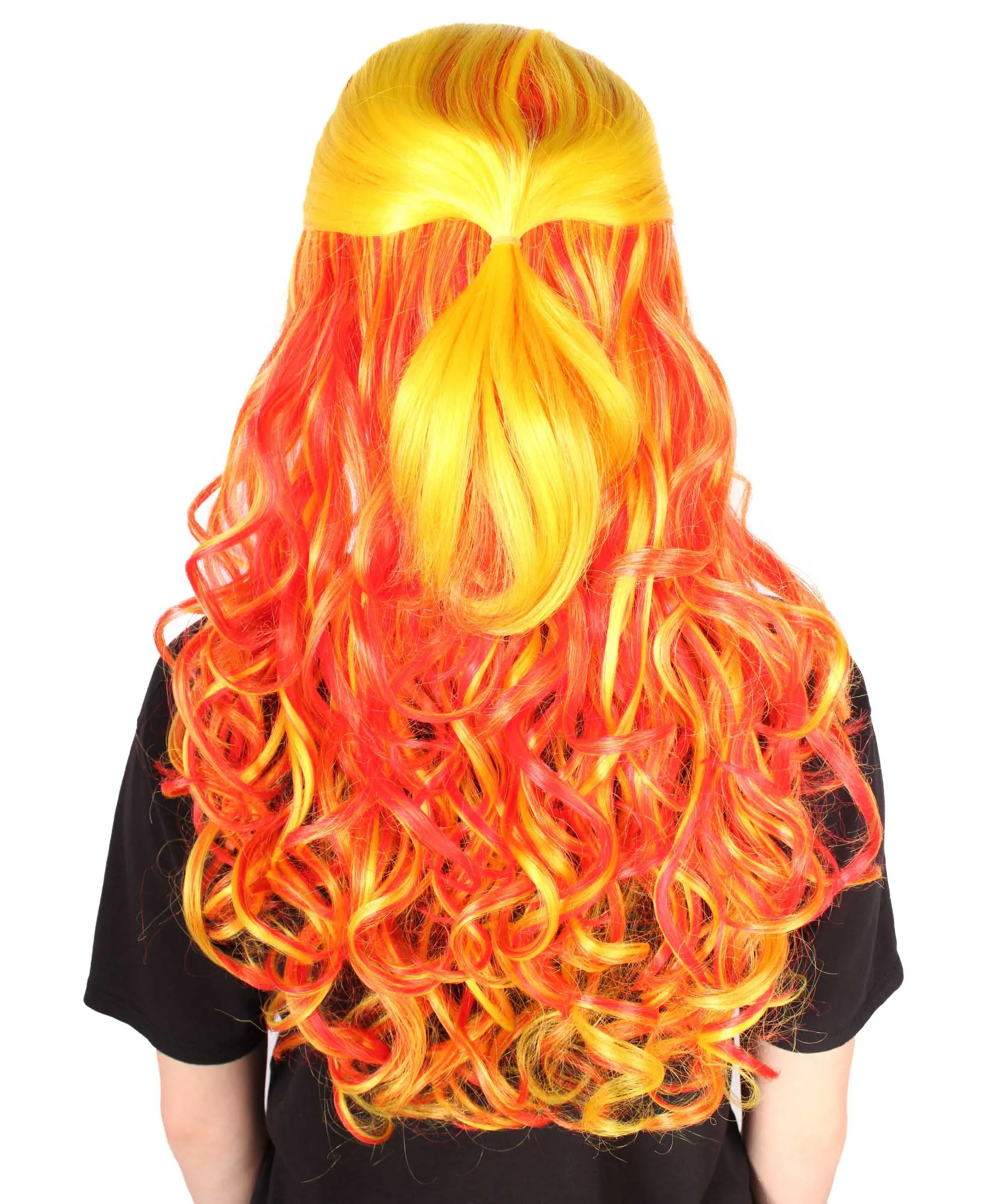 HPO Adult Women's Long Curly Colorful Cosplay Base Wig | Multiple Color Options