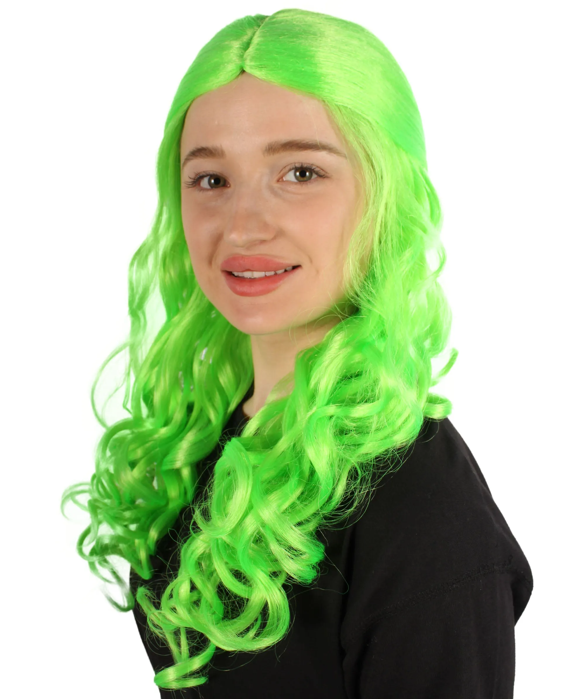 HPO Adult Women's Long Curly Colorful Cosplay Base Wig | Multiple Color Options