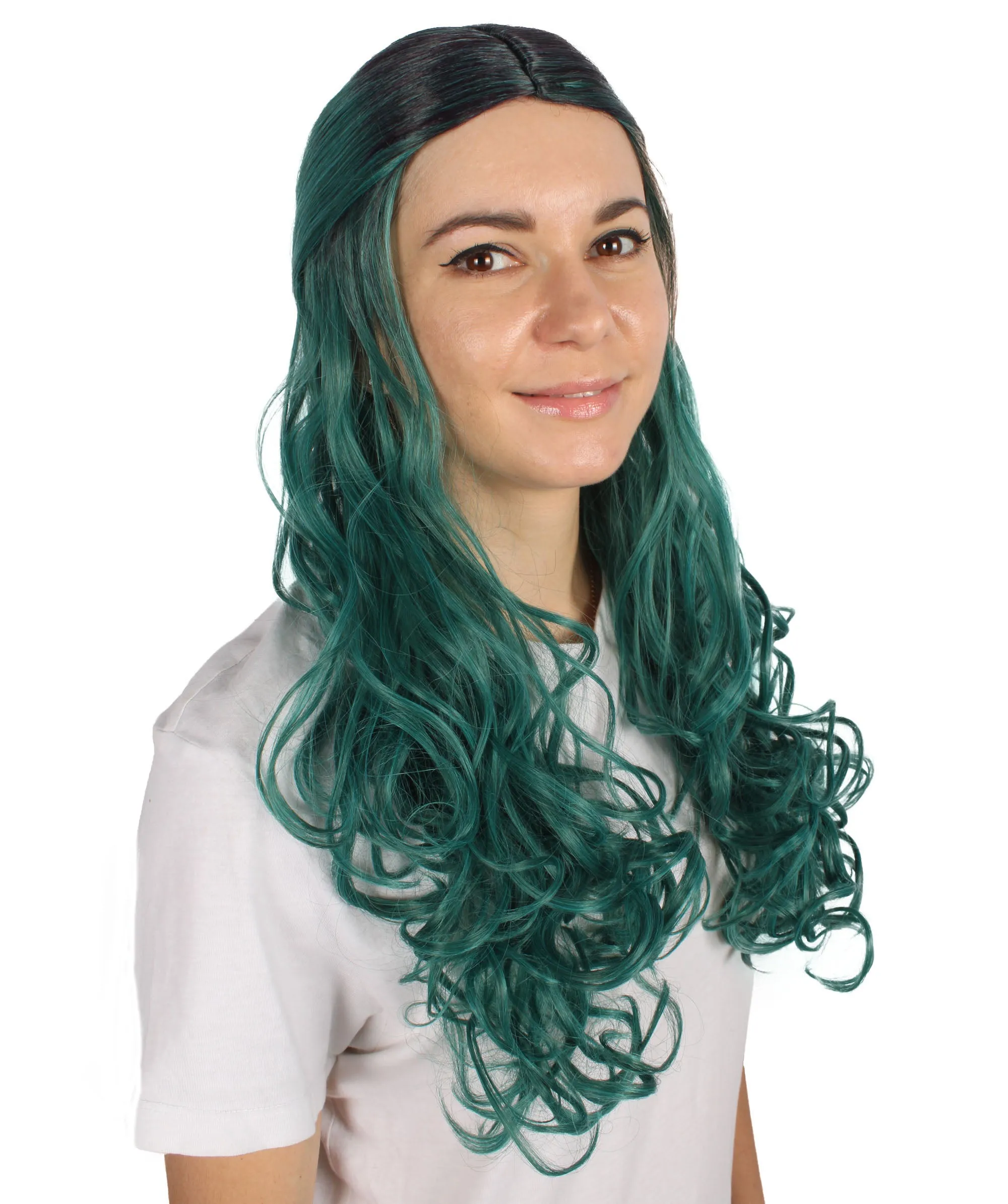 HPO Adult Women's Long Curly Colorful Cosplay Base Wig | Multiple Color Options