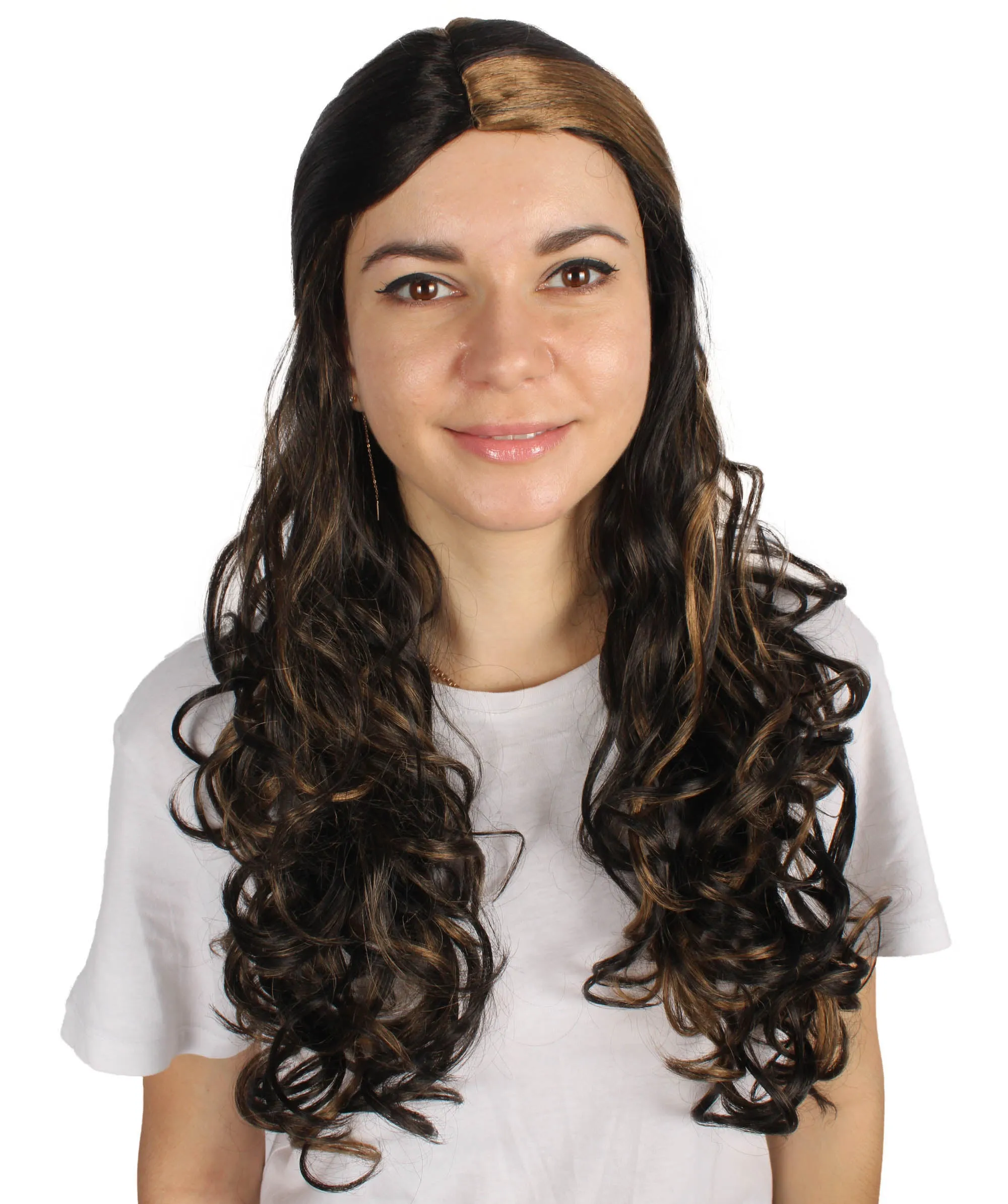 HPO Adult Women's Long Curly Colorful Cosplay Base Wig | Multiple Color Options