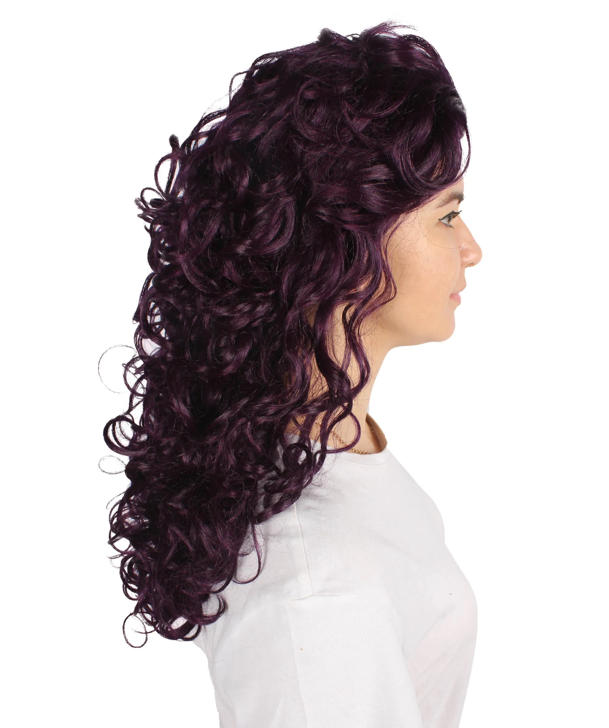 HPO Adult Women's Long Curly Country Singer Wig | Multiple Color Options