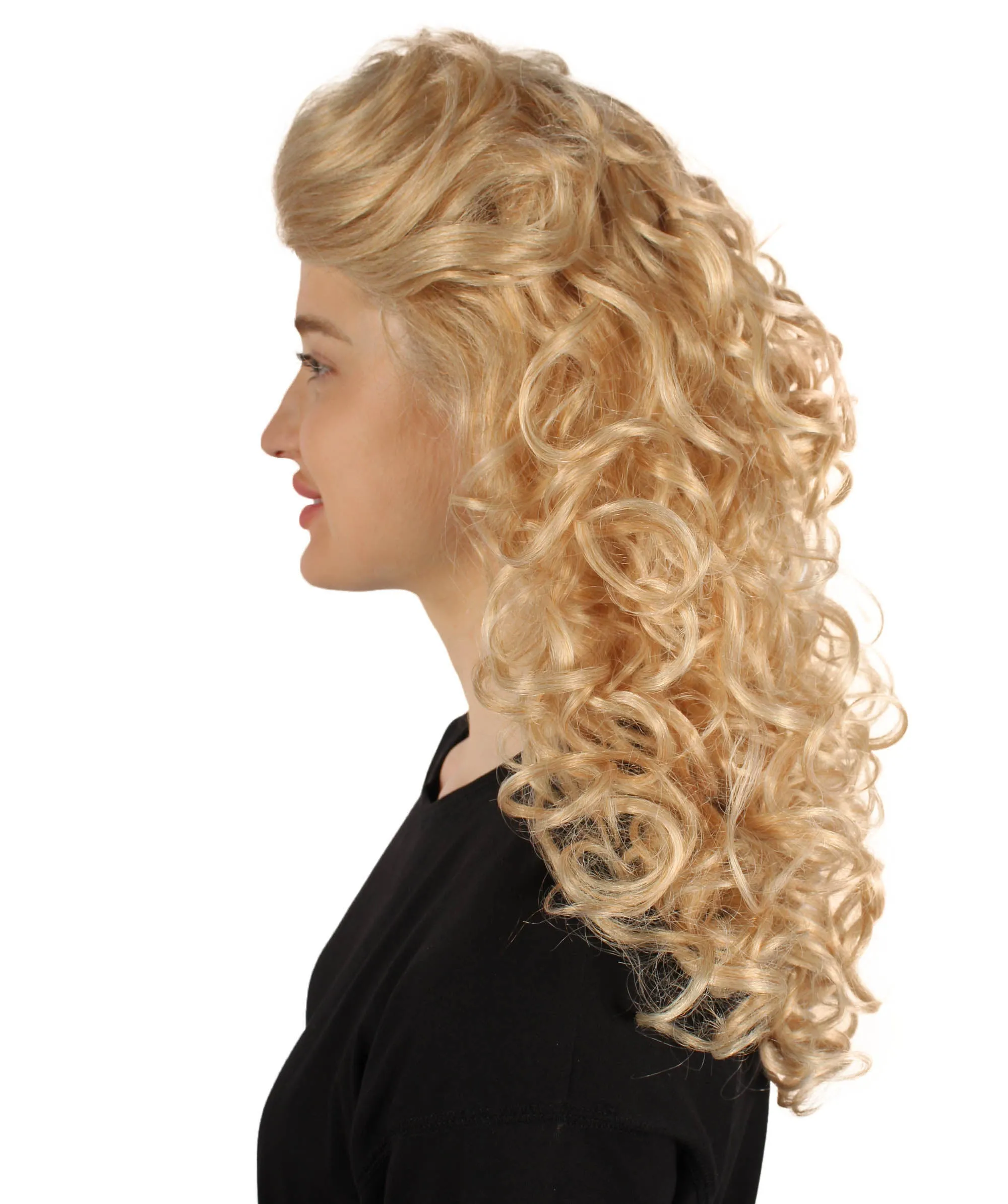HPO Adult Women's Long Curly Country Singer Wig | Multiple Color Options
