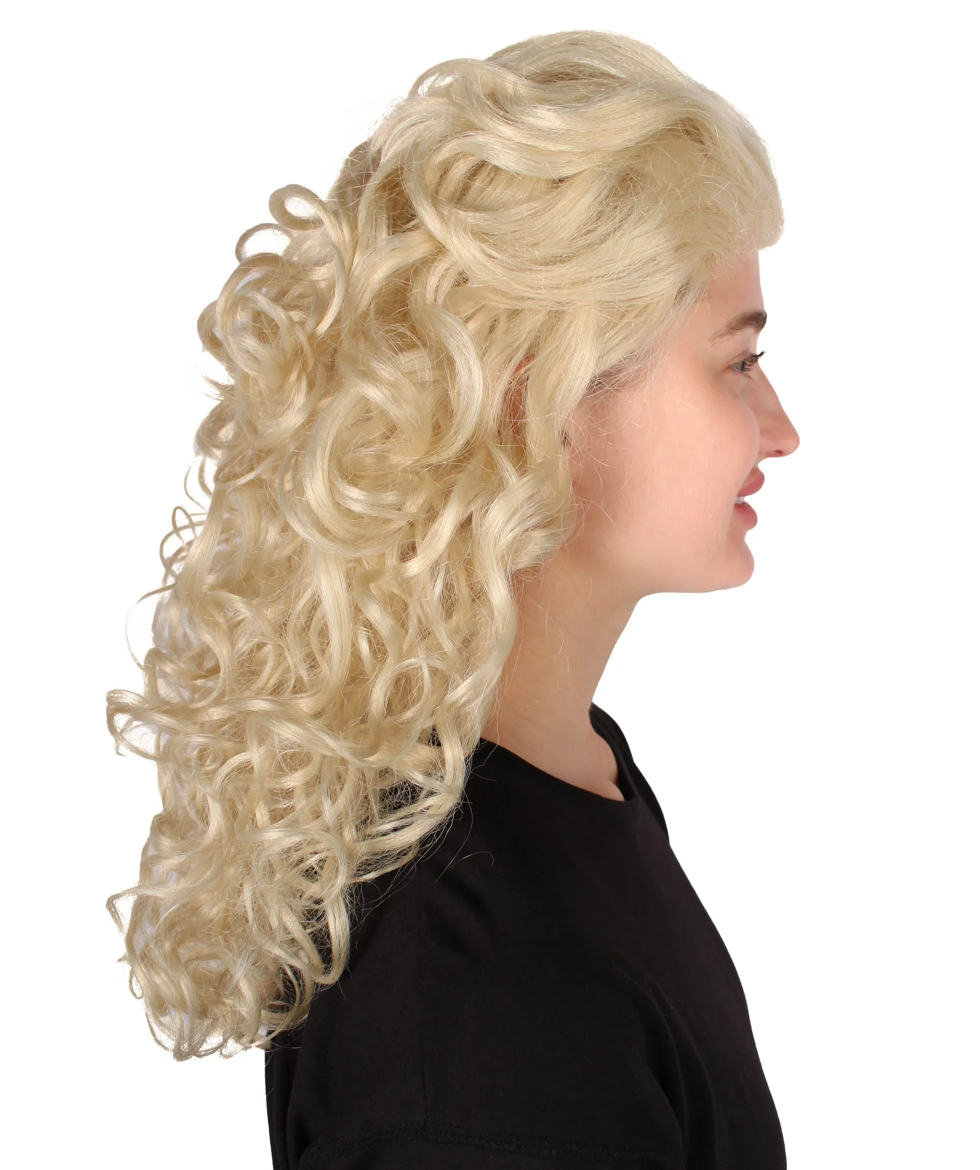 HPO Adult Women's Long Curly Country Singer Wig | Multiple Color Options