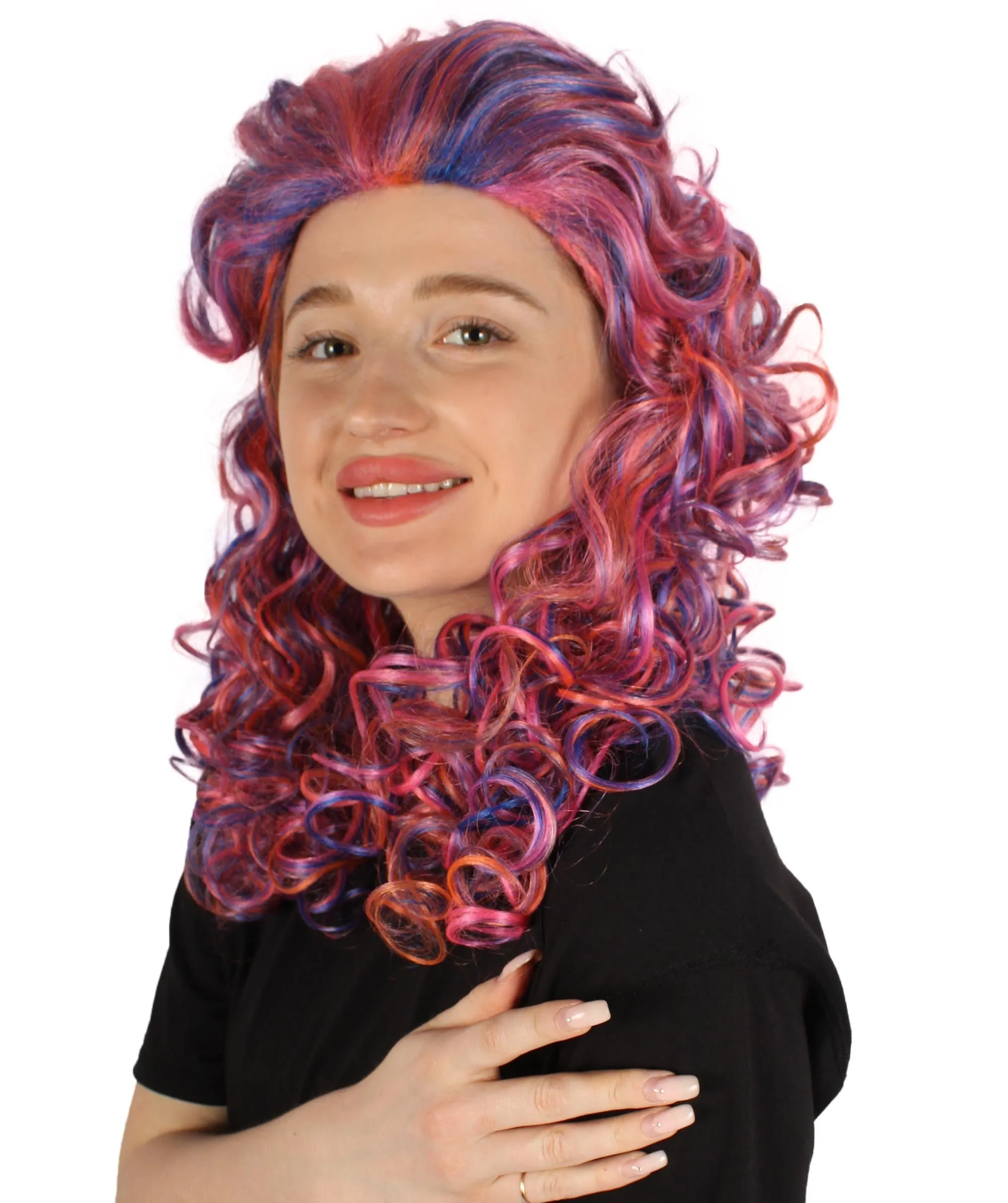 HPO Adult Women's Long Curly Country Singer Wig | Multiple Color Options