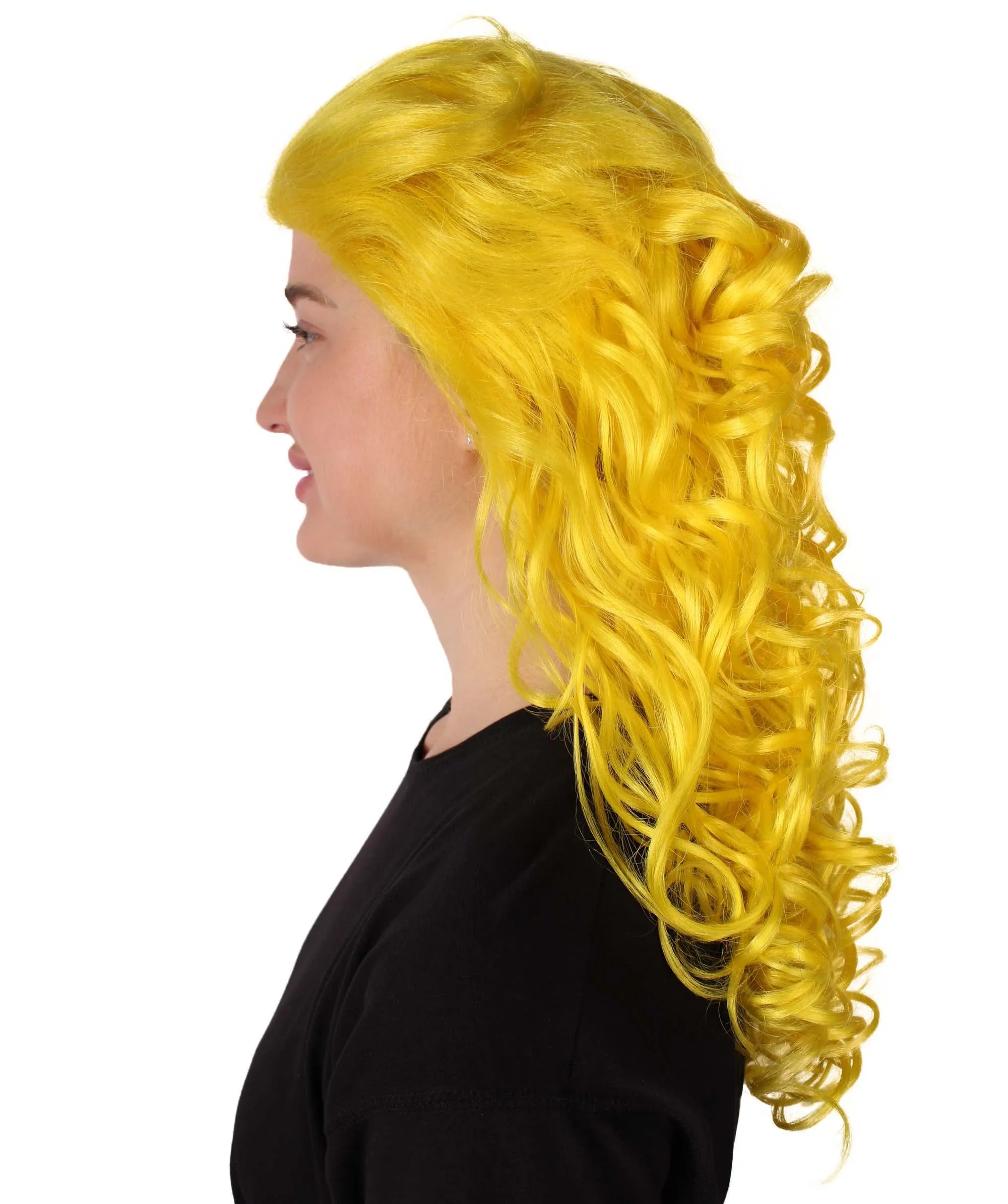 HPO Adult Women's Long Curly Country Singer Wig | Multiple Color Options