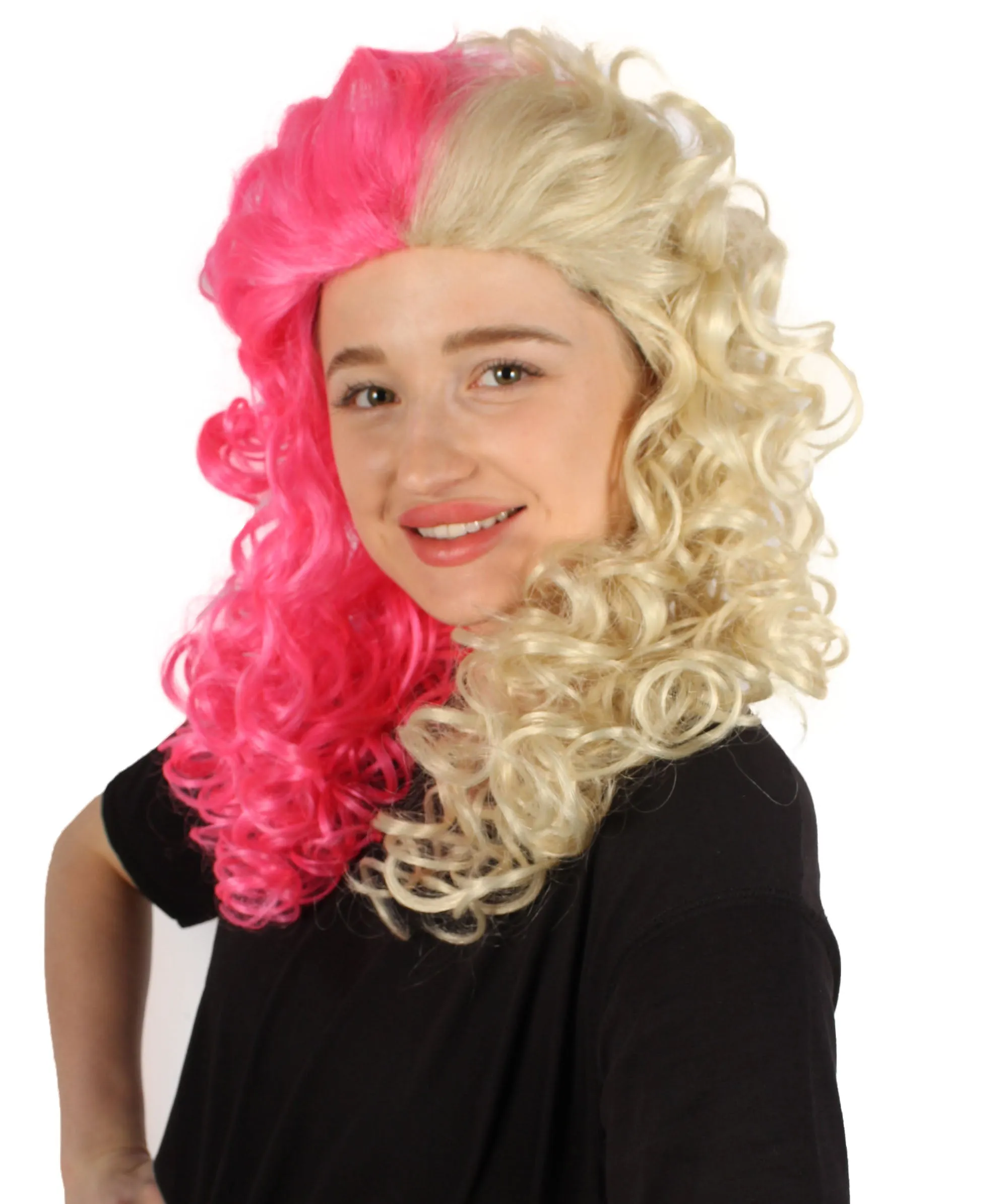 HPO Adult Women's Long Curly Country Singer Wig | Multiple Color Options