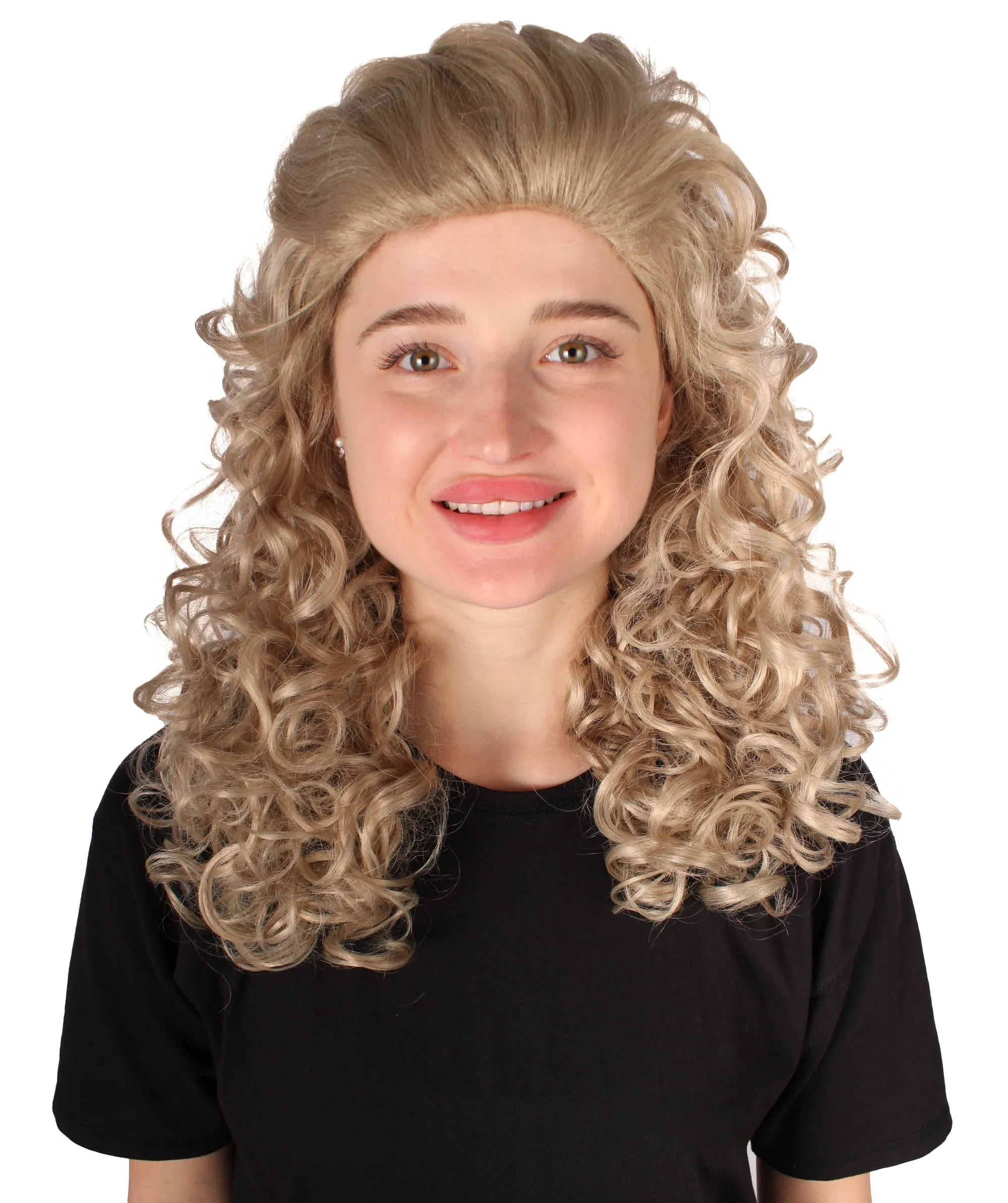 HPO Adult Women's Long Curly Country Singer Wig | Multiple Color Options