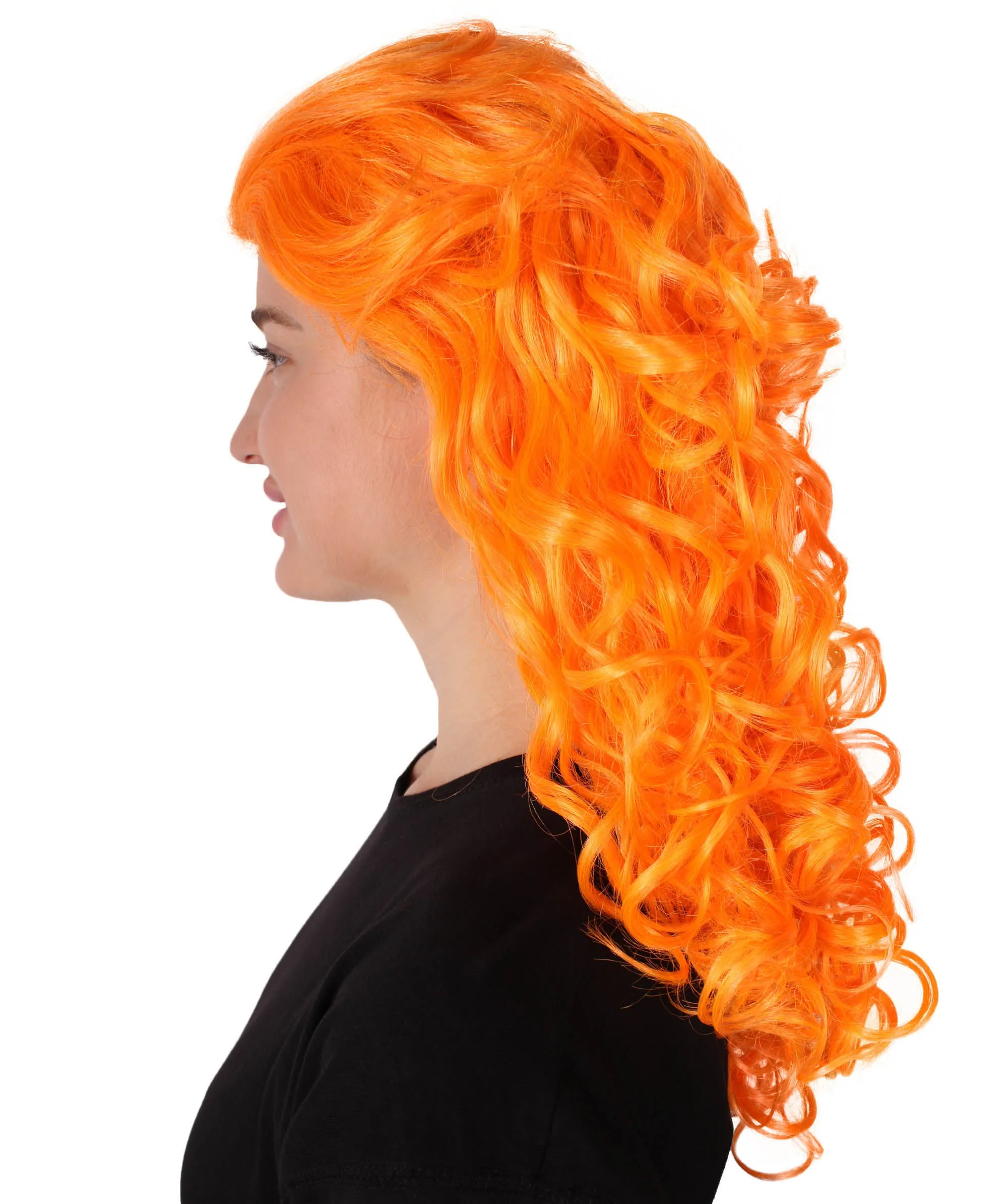 HPO Adult Women's Long Curly Country Singer Wig | Multiple Color Options