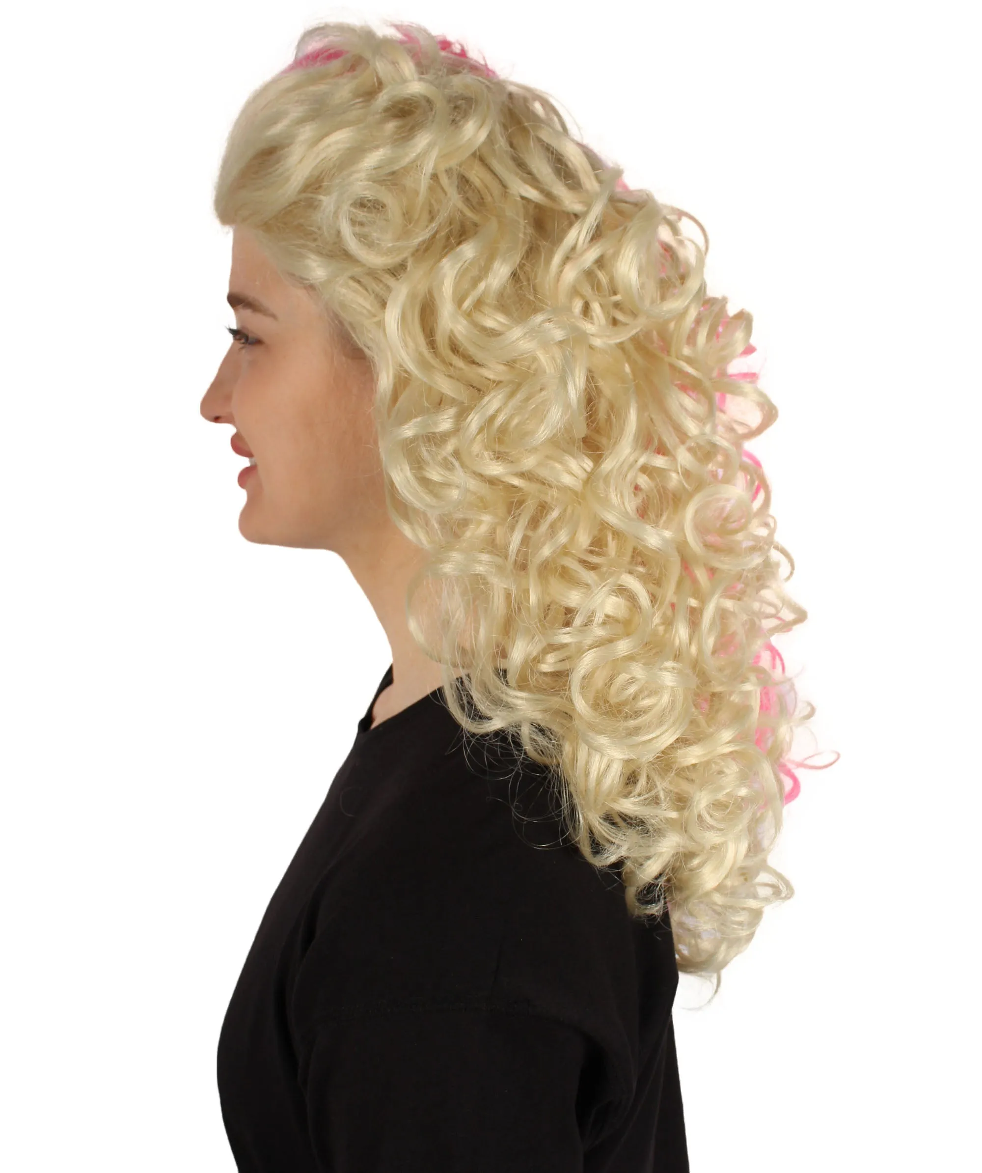 HPO Adult Women's Long Curly Country Singer Wig | Multiple Color Options