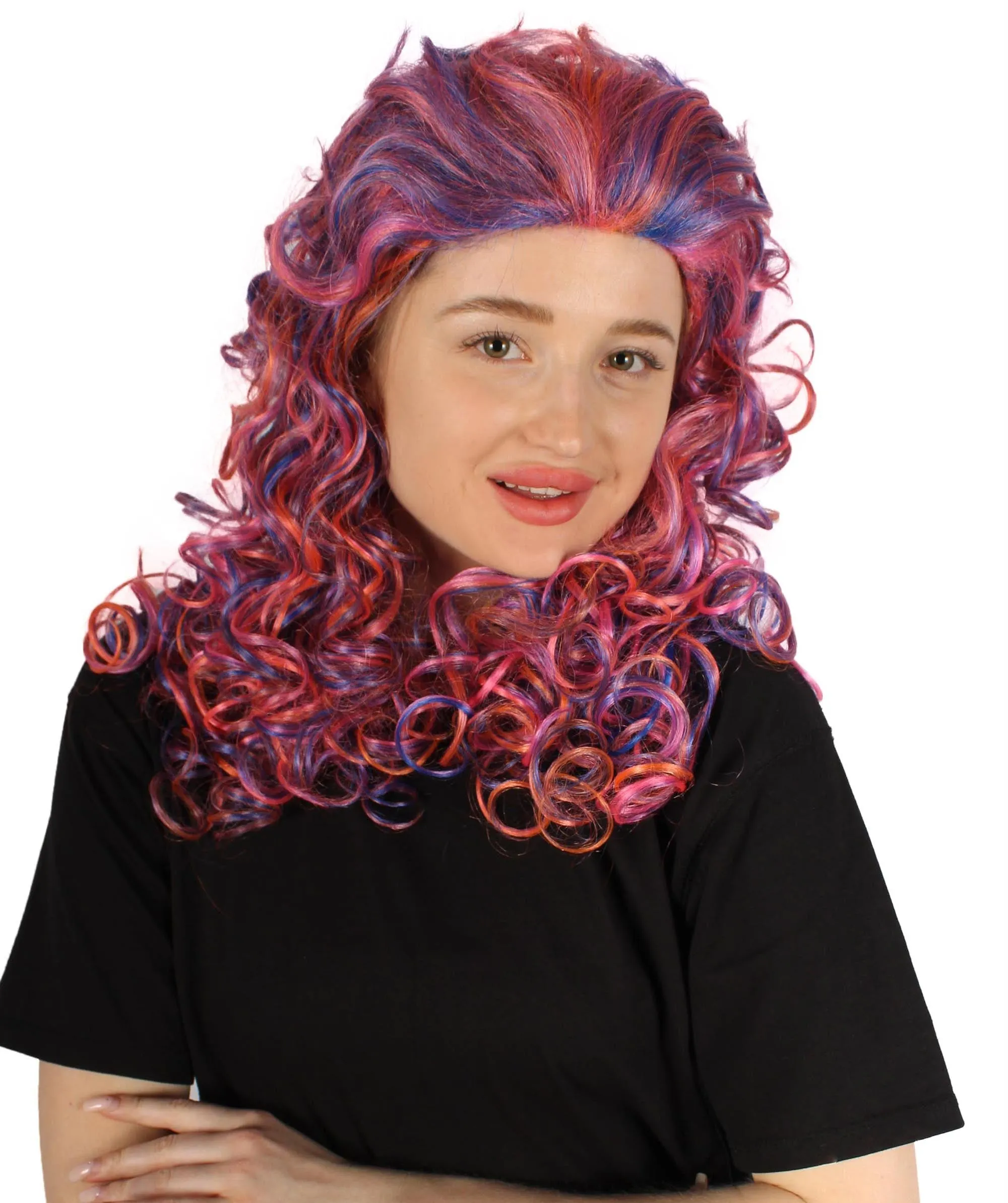 HPO Adult Women's Long Curly Country Singer Wig | Multiple Color Options