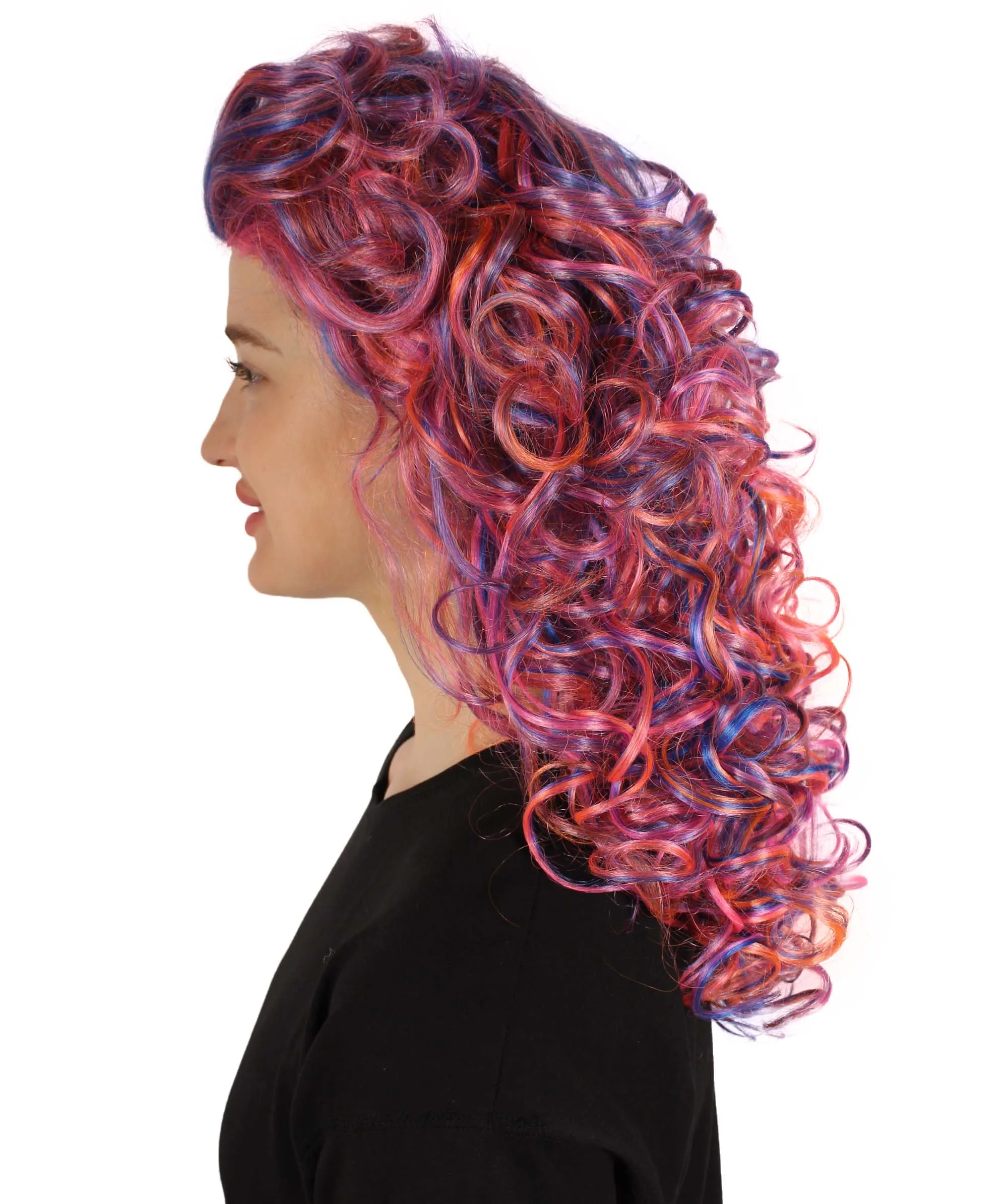 HPO Adult Women's Long Curly Country Singer Wig | Multiple Color Options