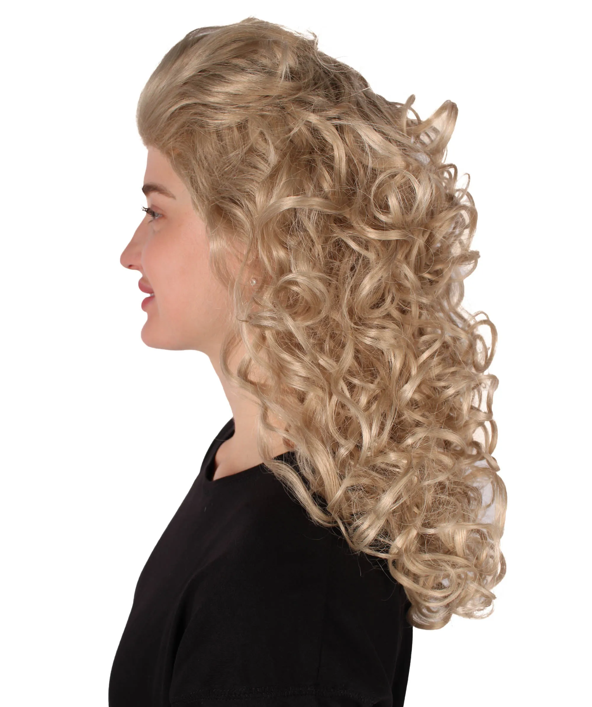 HPO Adult Women's Long Curly Country Singer Wig | Multiple Color Options