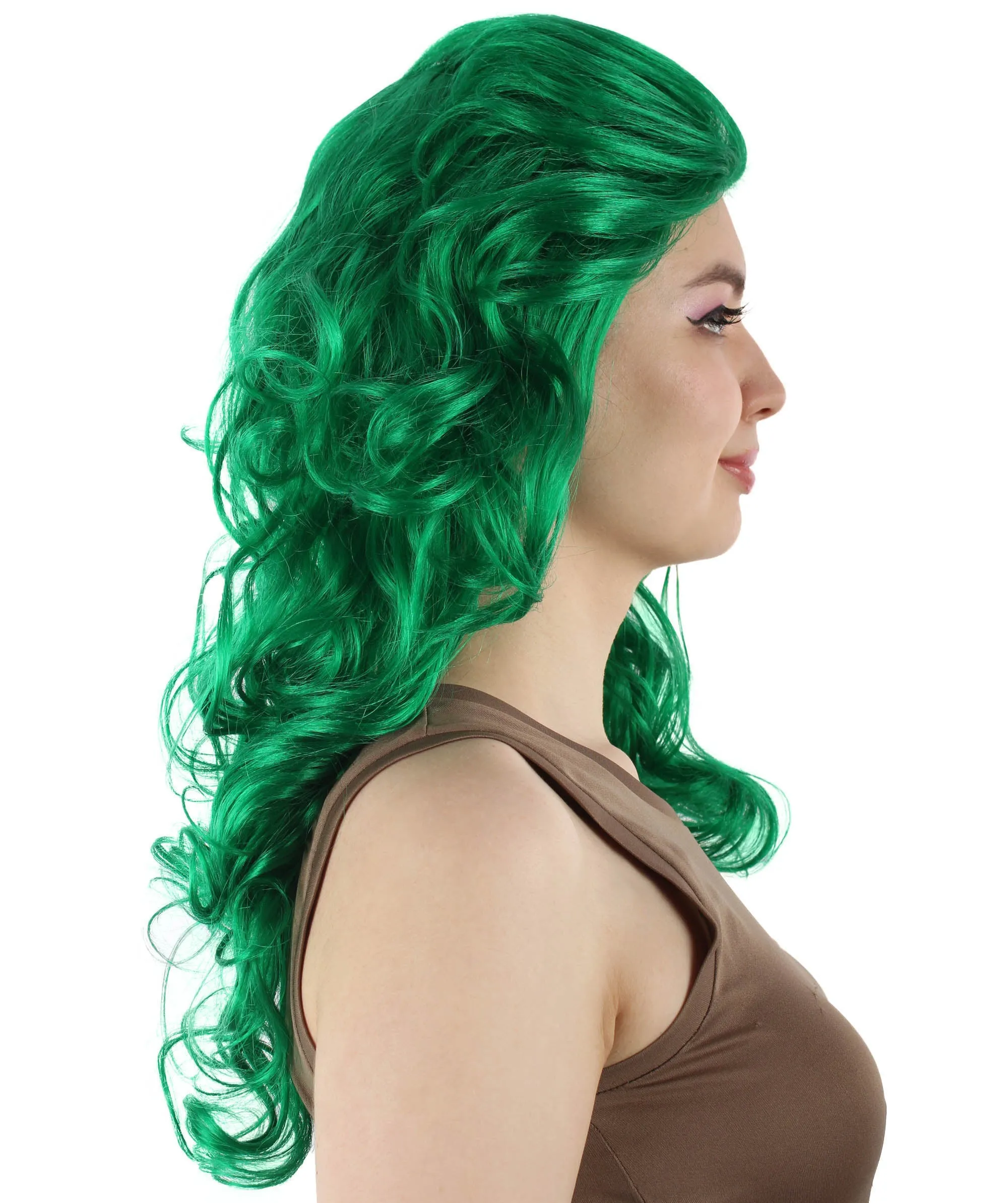 HPO Adult Women's Long Curly Country Singer Wig | Multiple Color Options