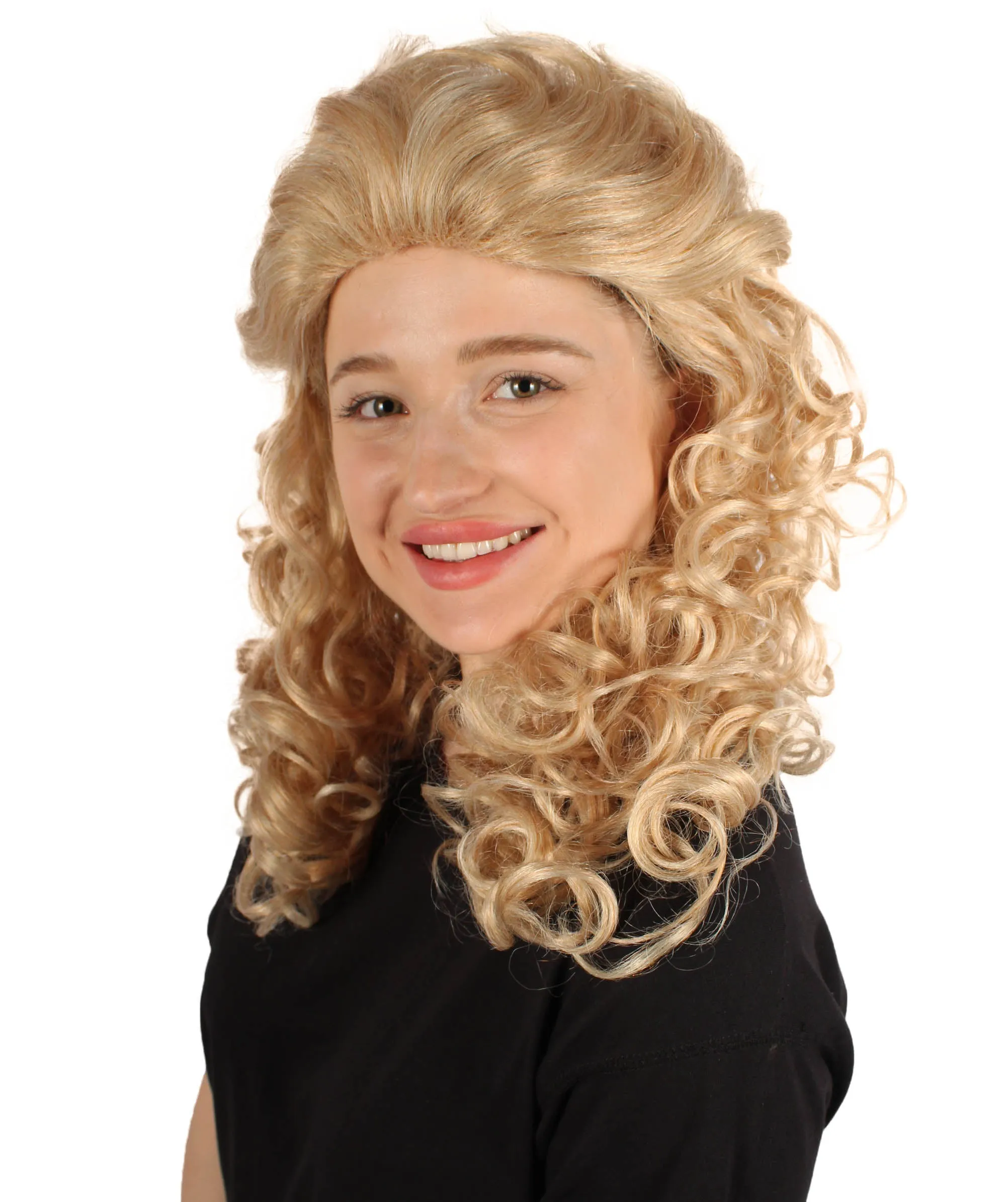 HPO Adult Women's Long Curly Country Singer Wig | Multiple Color Options